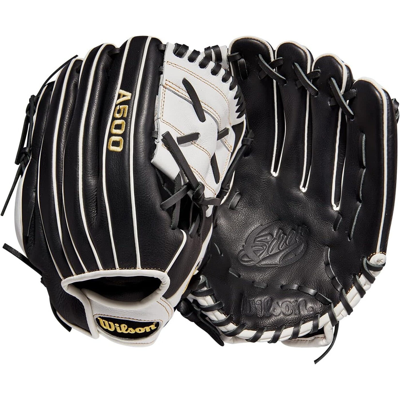 WILSON WILSON BALL GLOVE A500 SIREN 12" BLACK-WHT-BLONDE  LH (THROW LEFT)