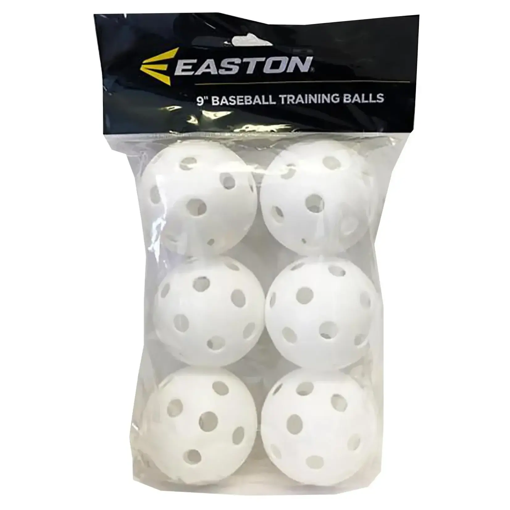 EASTON 9" WHITE PLASTIC TRAINING BASEBALLS 6PK