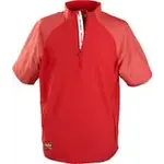 RAWLINGS RAWLINGS 1/4 ZIP RED JACKET ATHABASCA MINOR BALL WHITE A LEFT CHEST