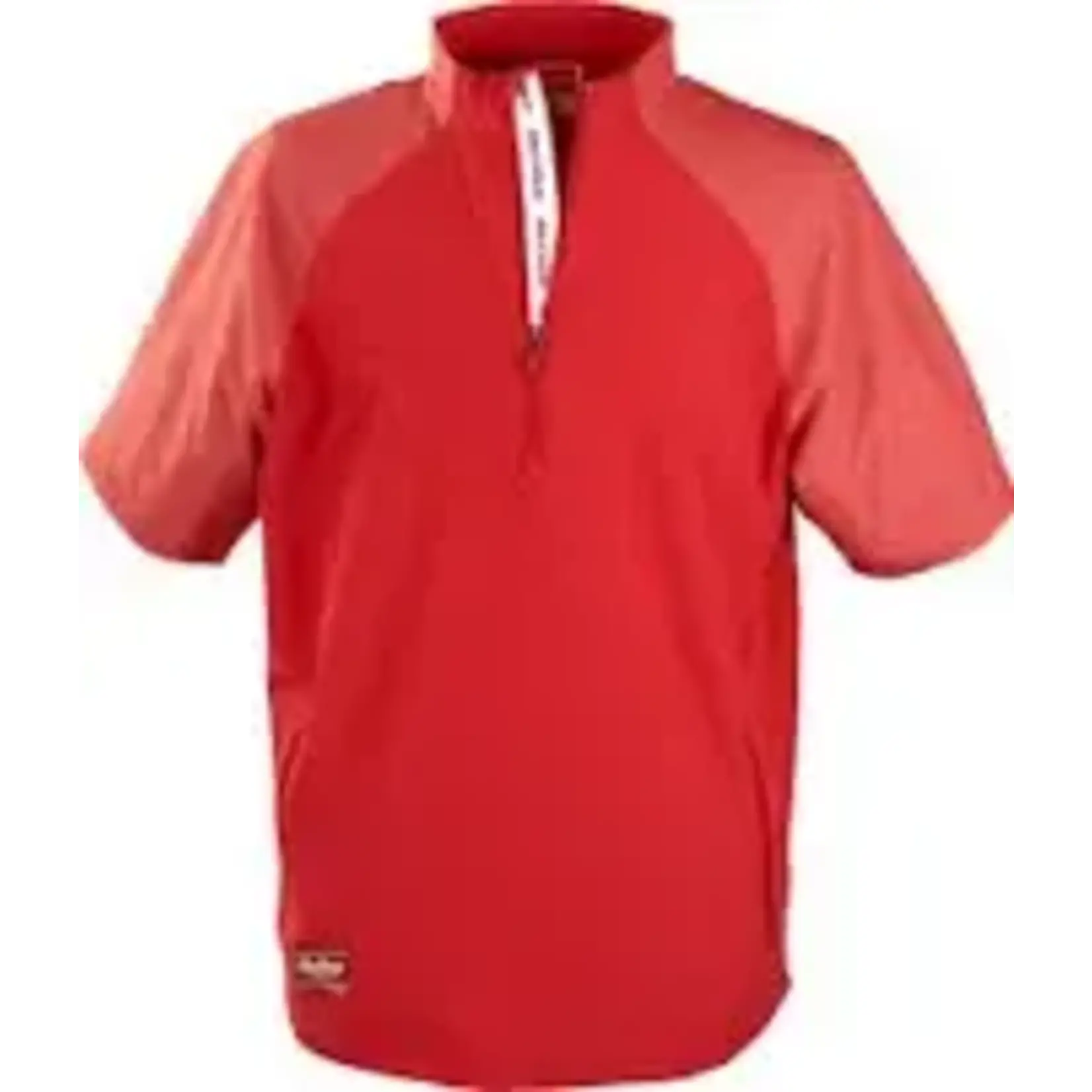 RAWLINGS RAWLINGS 1/4 ZIP RED JACKET ATHABASCA MINOR BALL WHITE A LEFT CHEST
