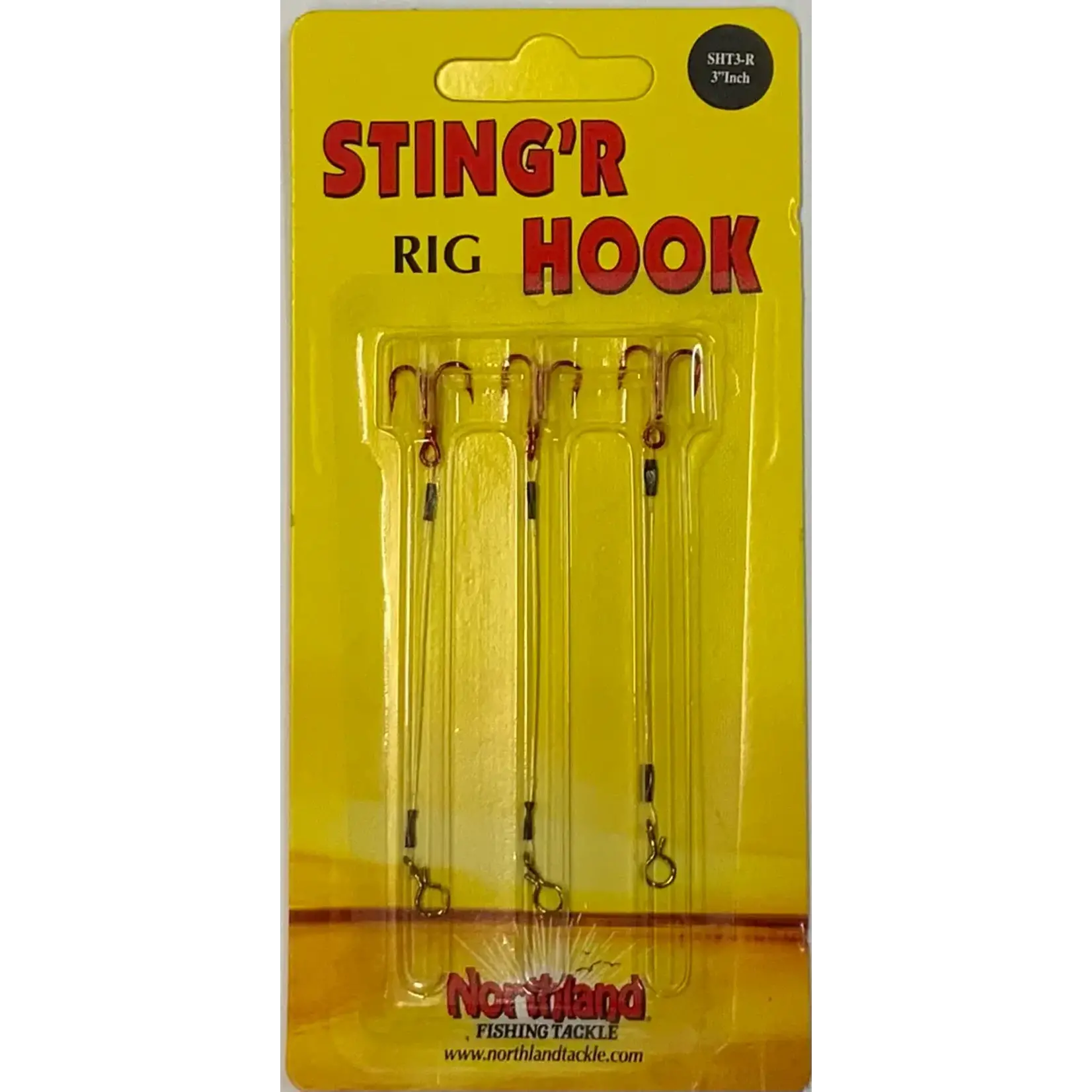NORTHLAND SLIP-ON STING'R RIG HOOK 3 PACK 2 5/8"