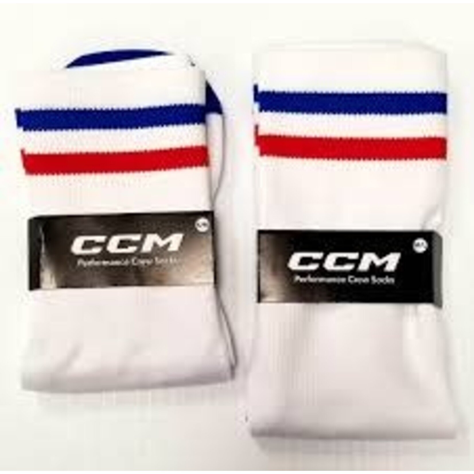 CCM Hockey CCM PERFORMANCE CREW SOCK- WHITE/BLUE/RED