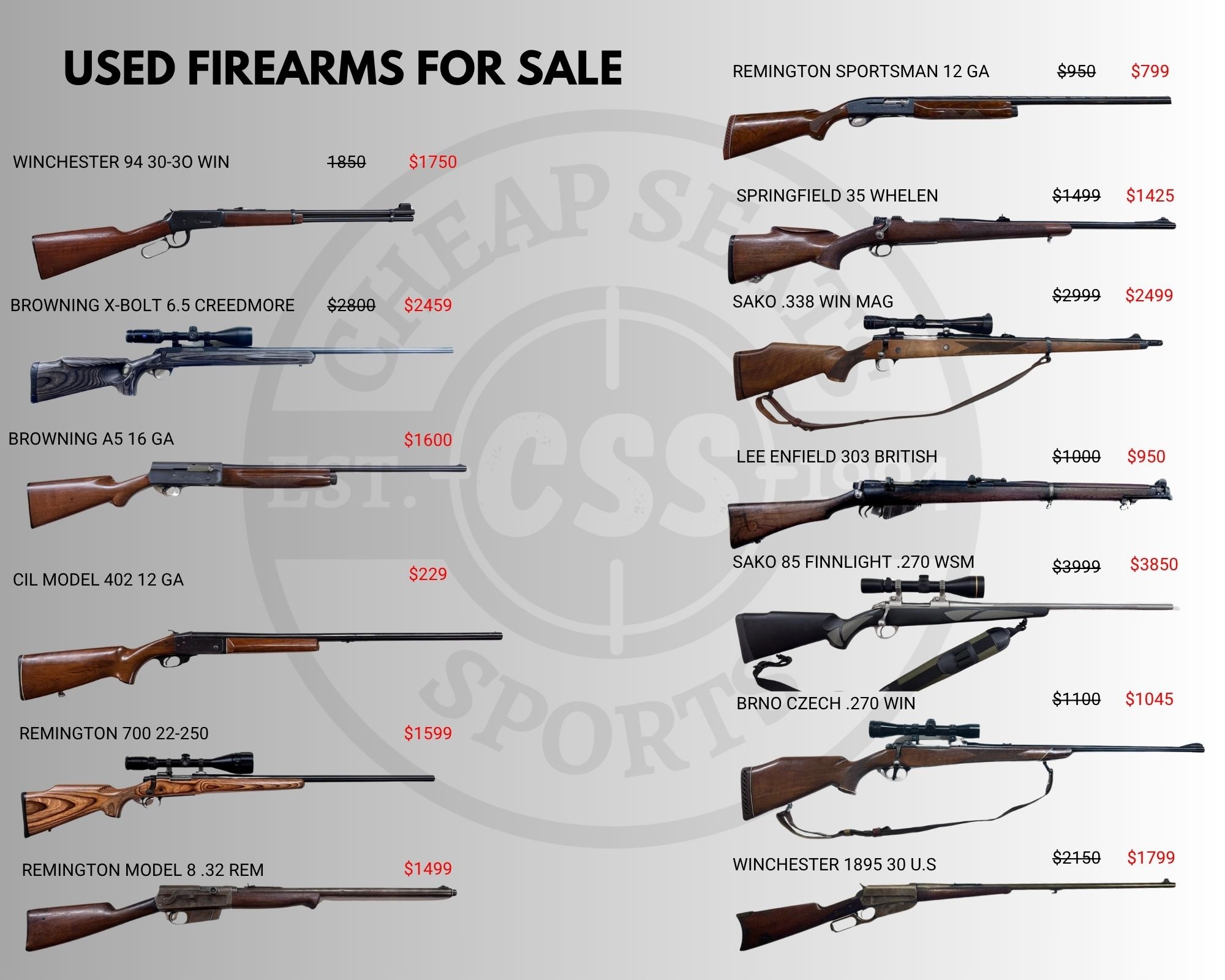 USED FIREARMS FOR SALE