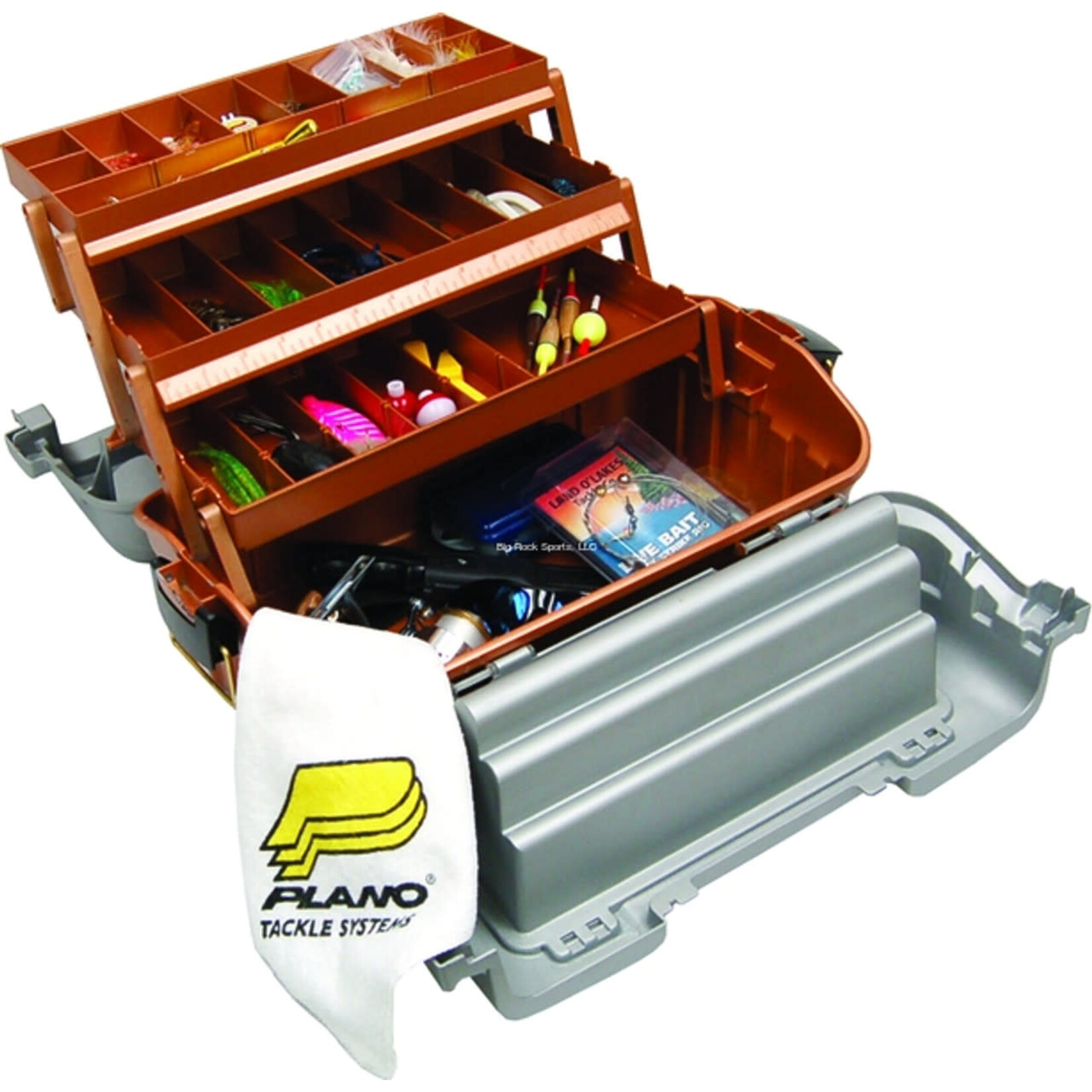 Plano PLANO MOLDED TACKLE BOX FLIPSIDER 3 TRAY METALLIC RED WITH SILVER