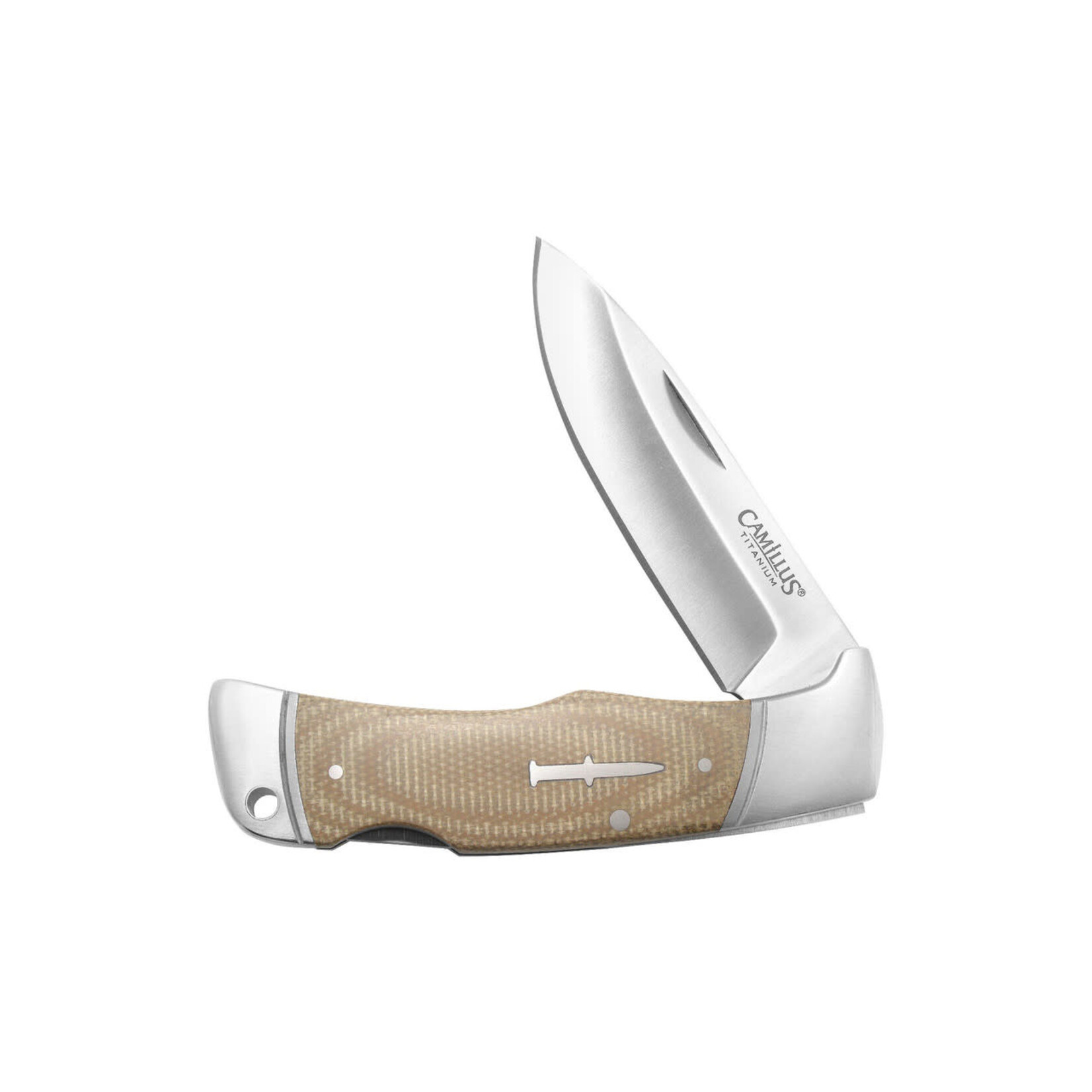 CAMILLUS CAMILLUS CLASSIC LOCKBACK TITANIUM BONDED FOLDING KNIFE 7.25" OVERALL LENGTH MICARTA HANDLE POCKET CLIP