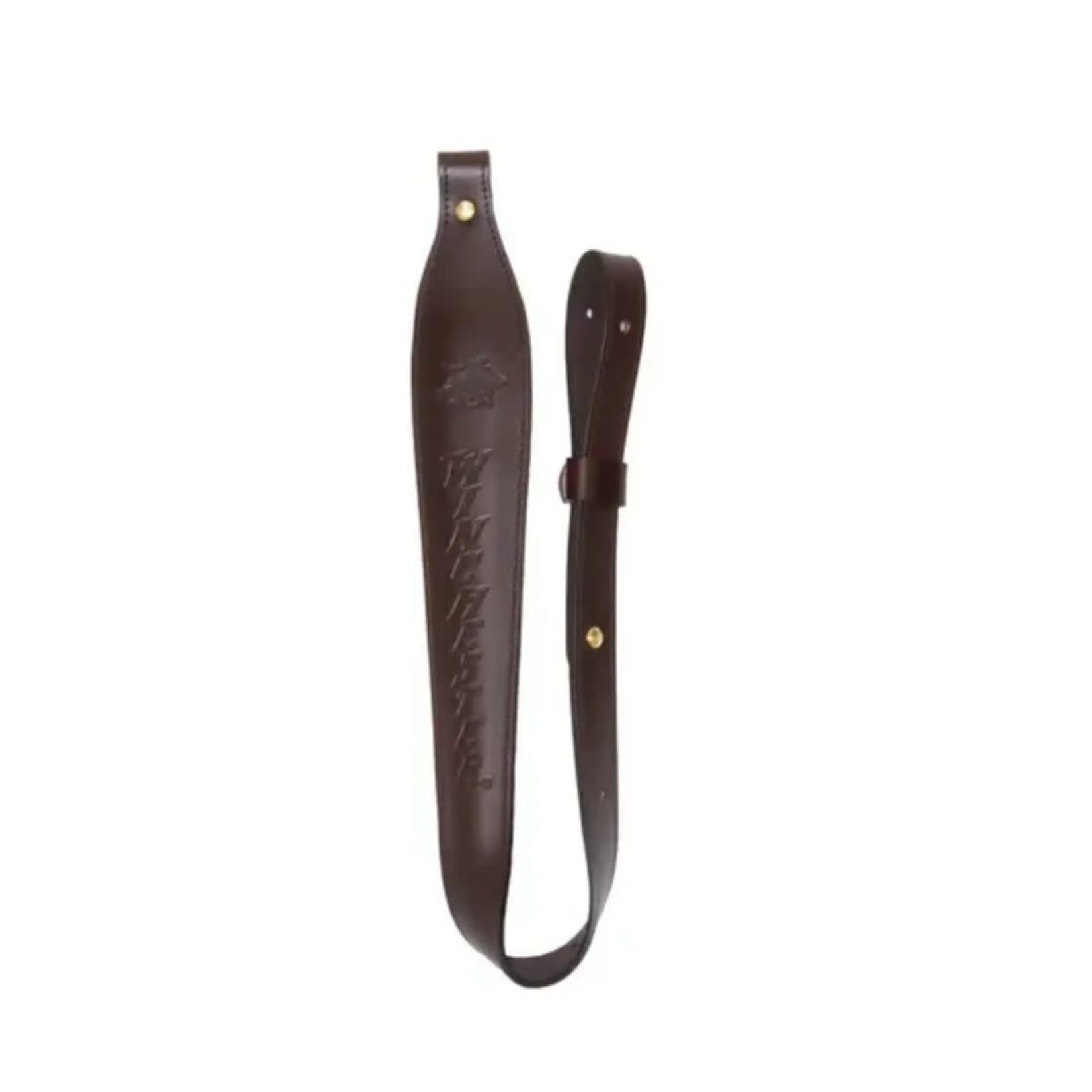 Winchester Repeating Arms WINCHESTER PREMIUM LEATHER COBRA SLING WITH SUEDE WINCHESTER LOGO DARK BROWN
