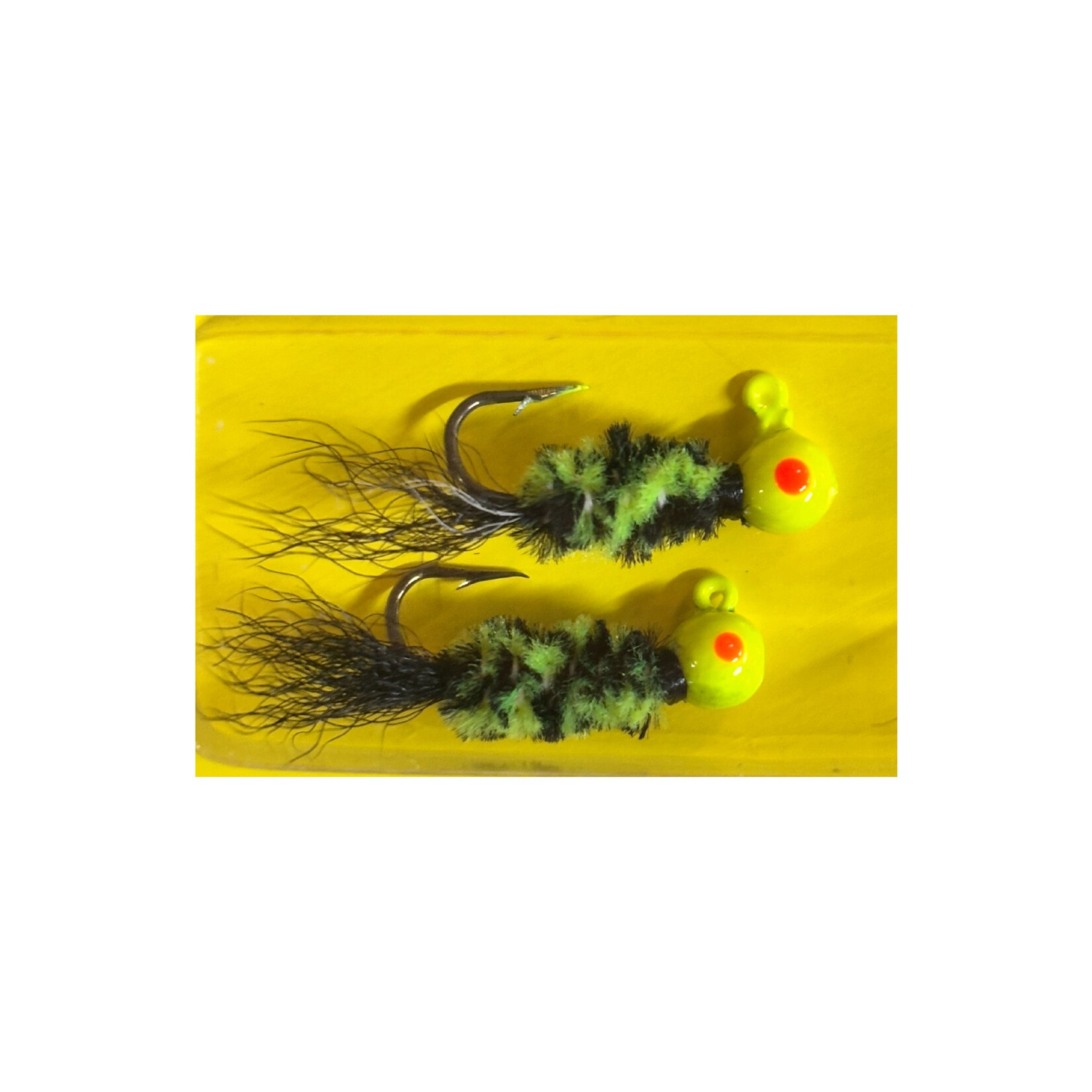 MFS MFS BUMBLE BEE 1/32 OZ JIGS CHART AND BLACK BODY/CHART HD/BLACK EYE 2 PACK