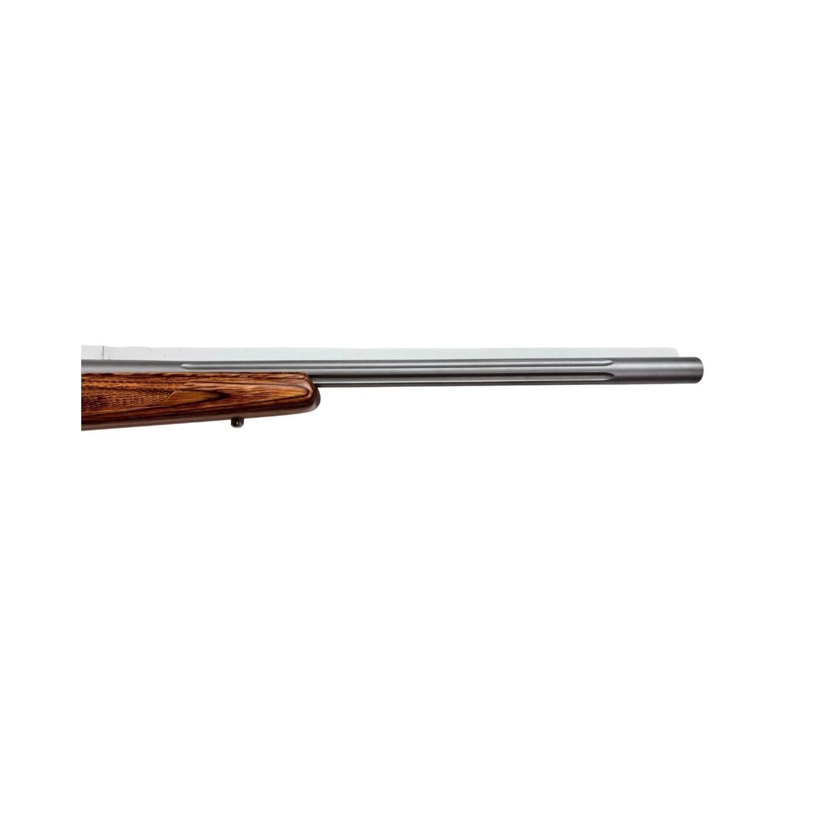 SAKO USED SAKO 243 WIN MODEL 75 VARMINT III BOLT ACTION HEAVY FLUTED STAINLESS STEEL 23.5" BARREL DETACHABLE MAG 5+1 ROUNDS LAMINATED STOCK