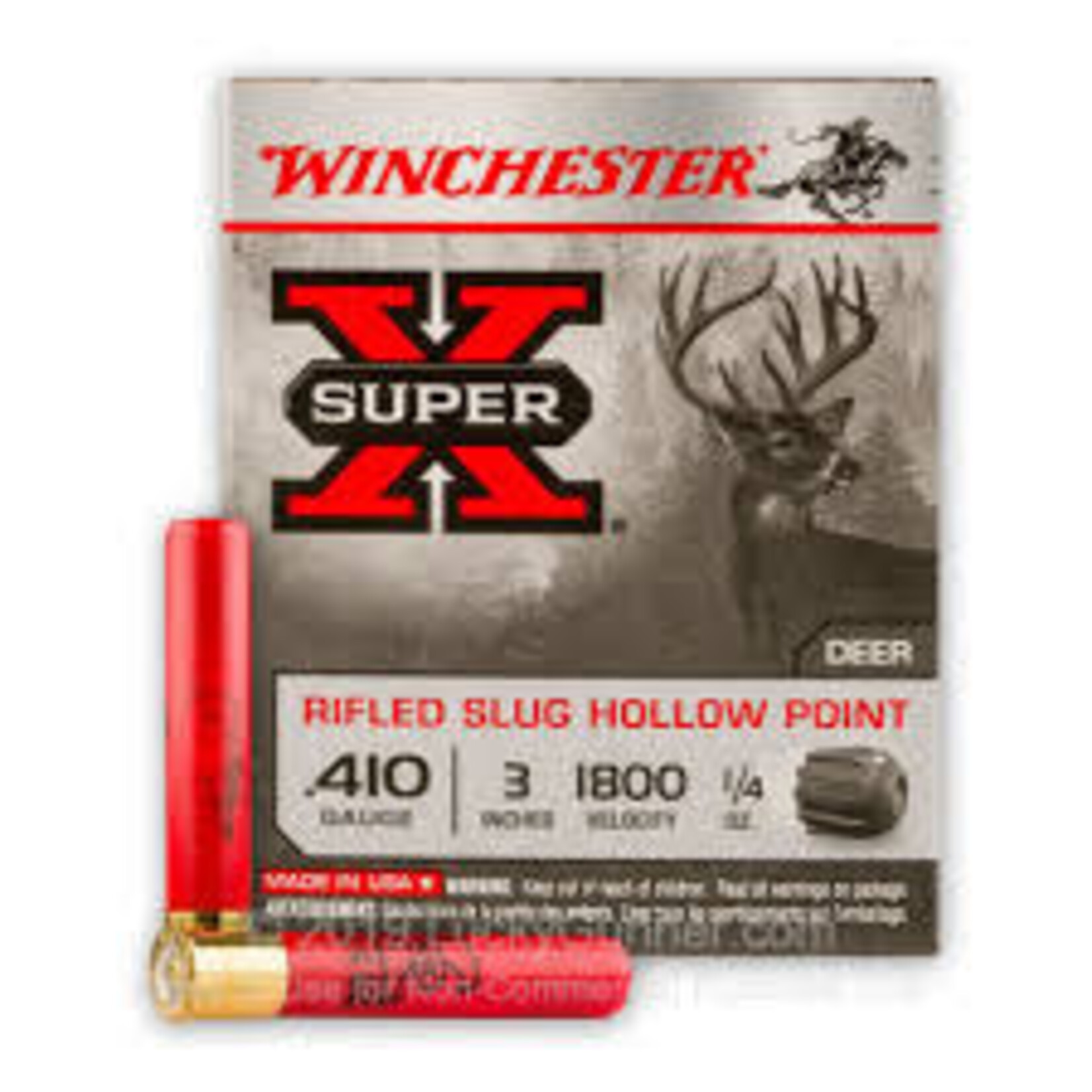 WINCHESTER WINCHESTER 410 GAUGE SLUG 3” HP 1800 VELOCITY 1/4OZ SUPER X