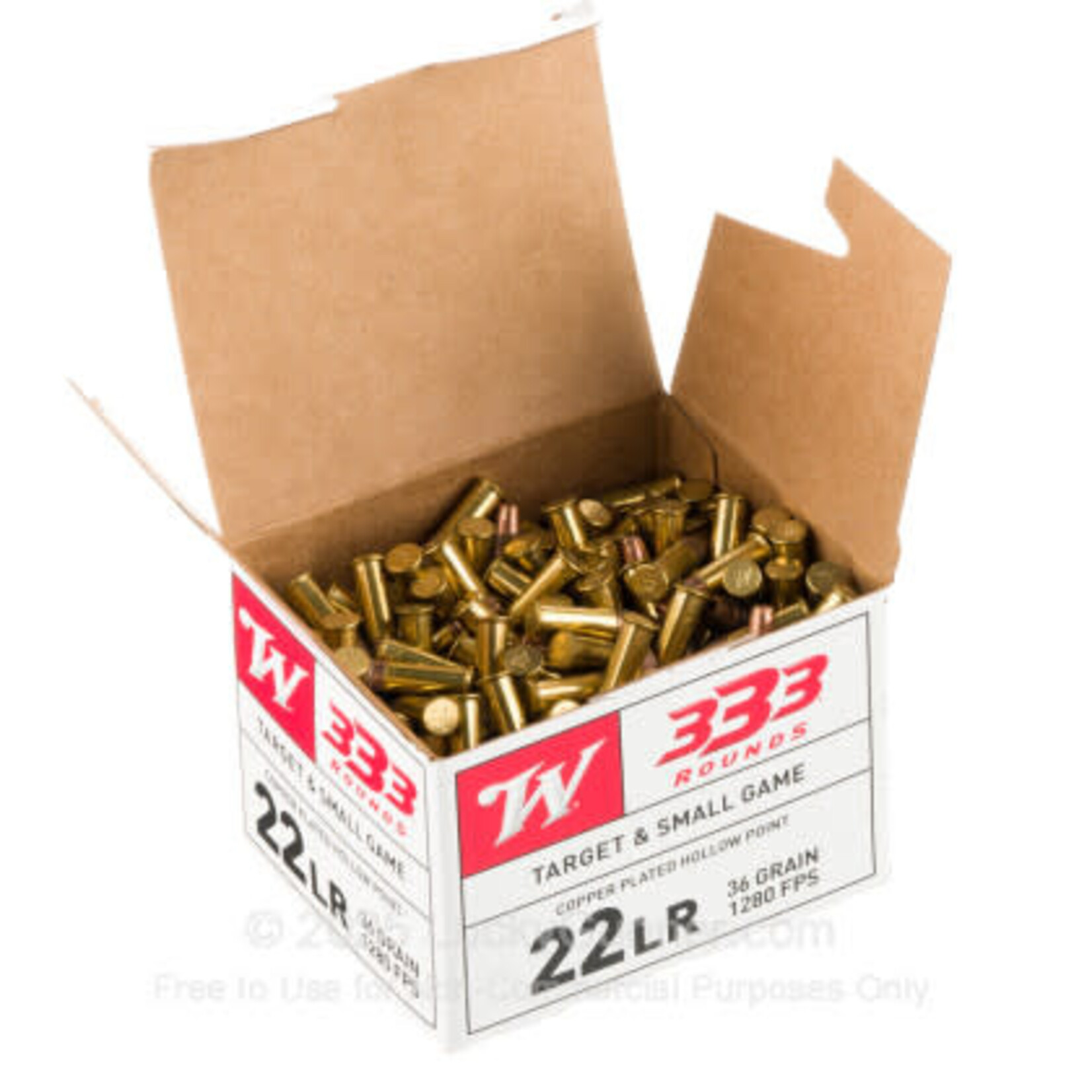 WINCHESTER WINCHESTER 22LR 36 GR HOLLOW POINT COPPER PLATED 1280 FPS 333 RNDS