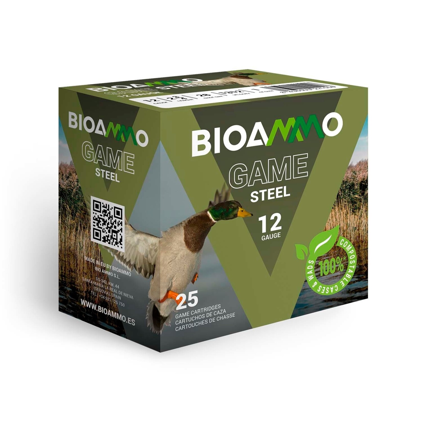 BIOAMMO LUX STEEL 12 GAUGE WATERFOWL HB 2 3/4" 1 OZ #3 1265 FPS