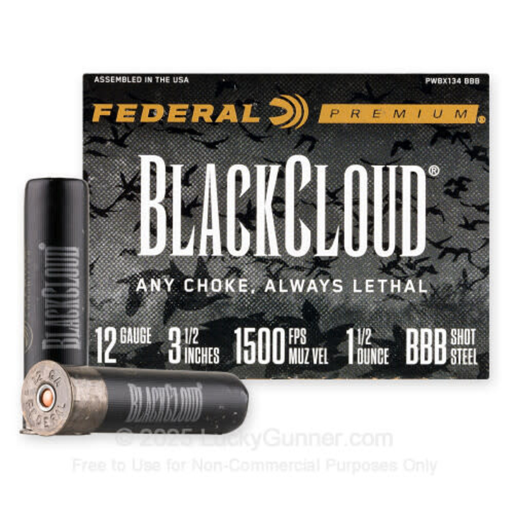 FEDERAL FEDERAL SS 12 GAUGE 3-1/2" 1-1/2 OZ BBB BLACK CLOUD STEEL