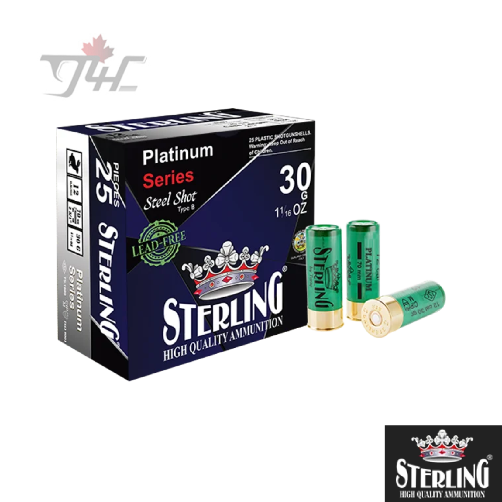 STERLING PLATINUM SERIES 12 GA 2-3/4 1-1/16 OZ #6 STEEL SHOT 1215 FPS