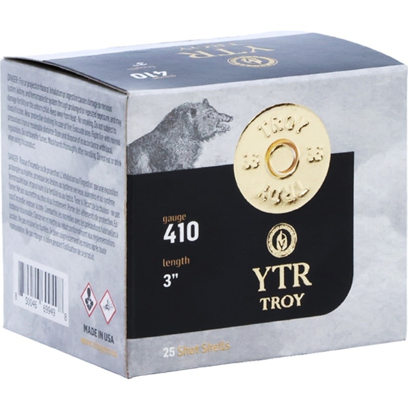 TROY 410 GA 3" 5/8 OZ #4 LEAD SHOT 25 RDS