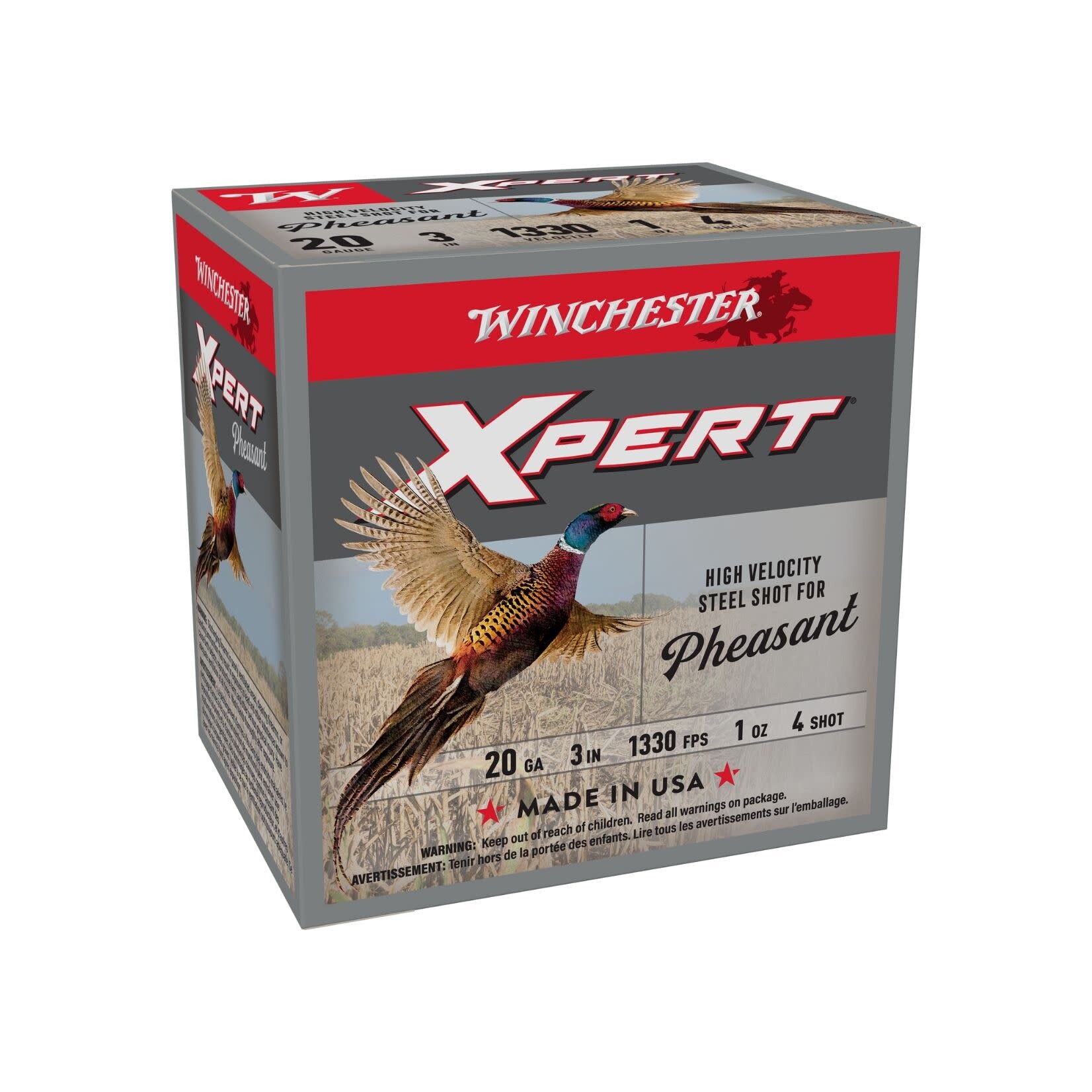 WINCHESTER WINCHESTER SS 20 GA XPERT STEEL AMMO 3" 1 OZ #4 HV PHEASANT