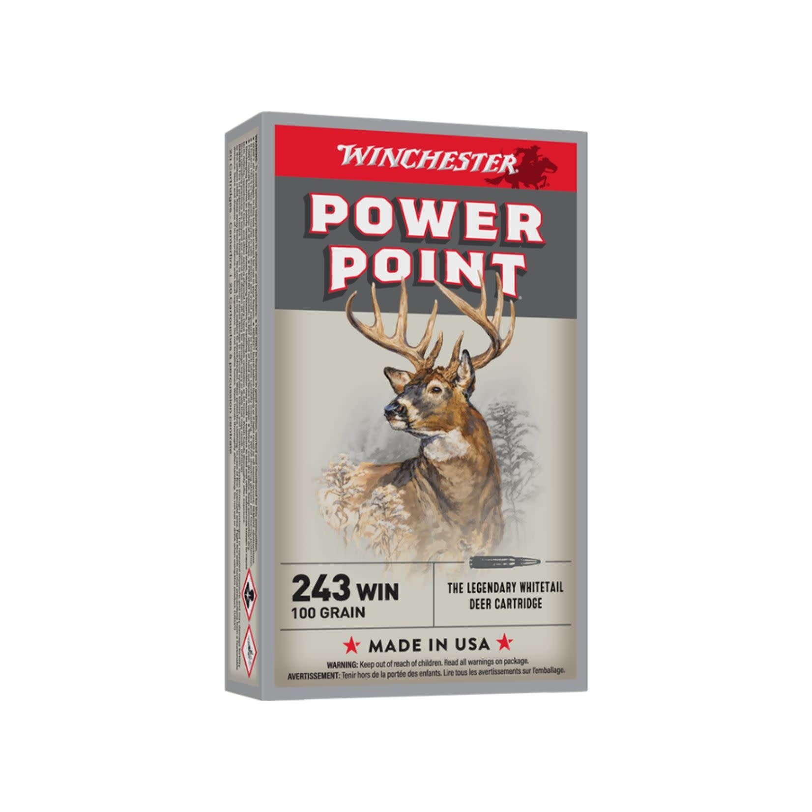 WINCHESTER WINCHESTER CF 243 WIN 100 GR POWER POINT