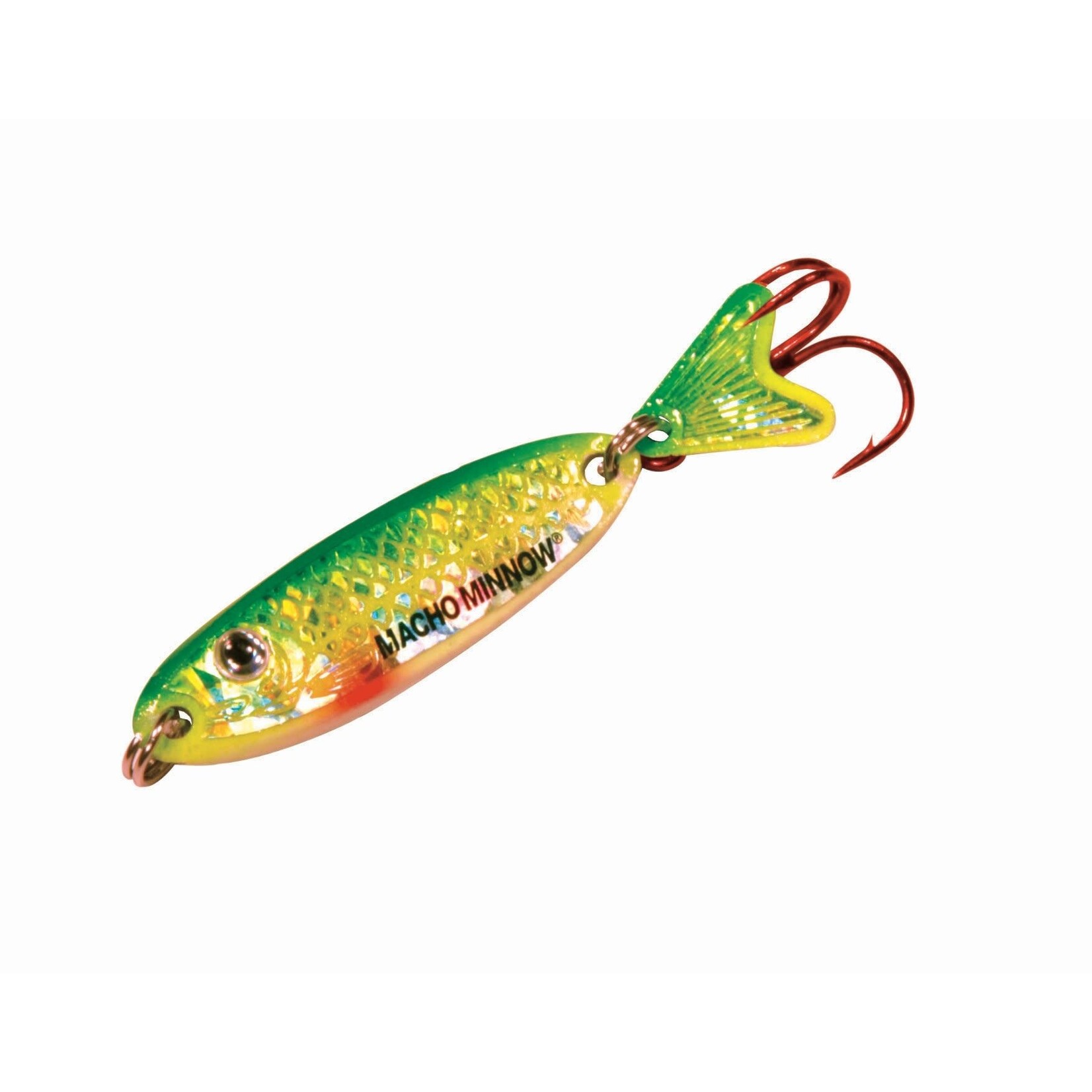 NORTHLAND MACHO MINNOW KICKER TAIL SPOON SUPER GLO 1/4 OZ