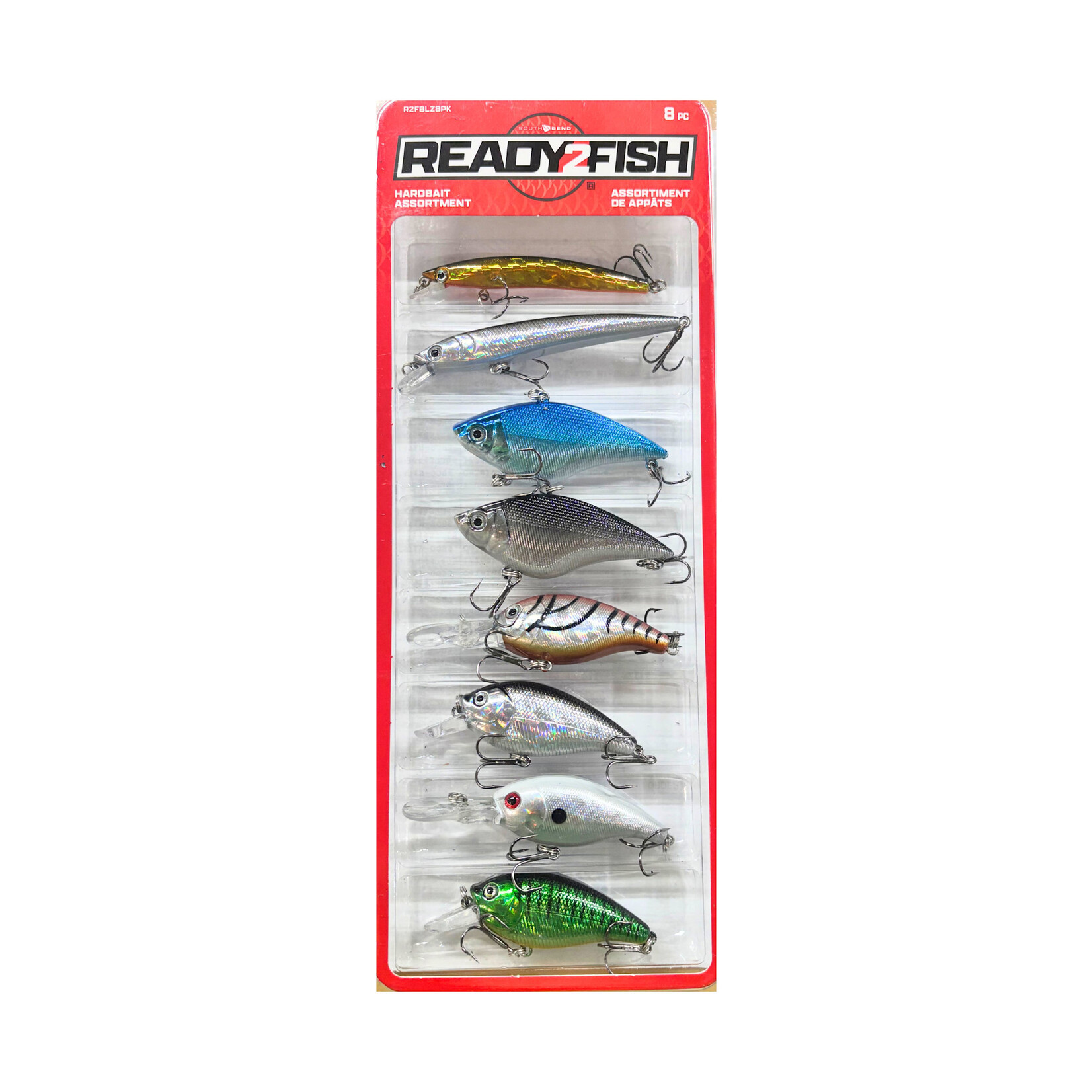 SOUTH BEND READY 2 FISH HARDBAIT ASSORTMENT 8 PC