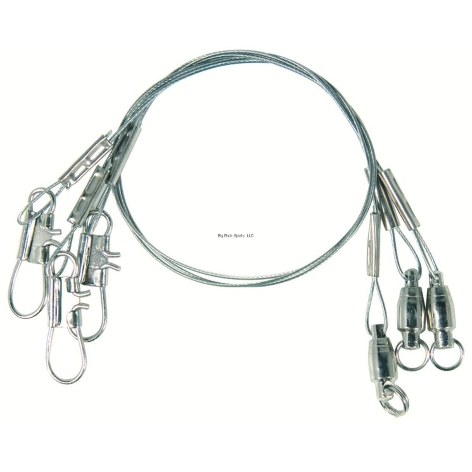 Eagle Claw EAGLE CLAW STEEL LEADER WITH BALL BEARING SWIVEL 9" 30 LB TEST