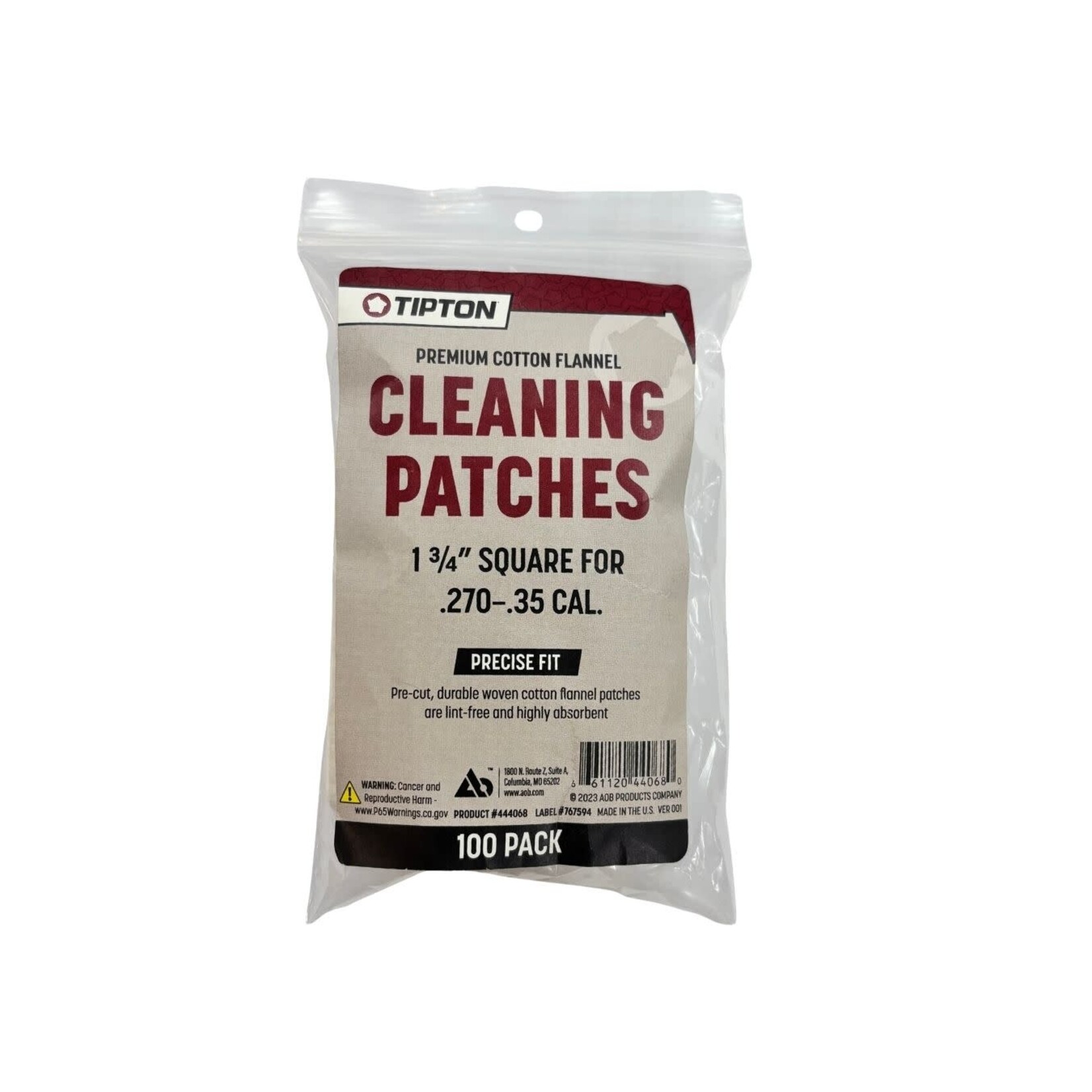 TIPTON TIPTON PATCHES 270-35 CALIBER 1.75" SQUARE 100 PACK