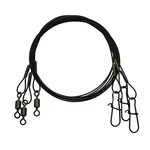 Eagle Claw EAGLE CLAW 12" BLACK LEADERS 45LB TEST 3 PACK