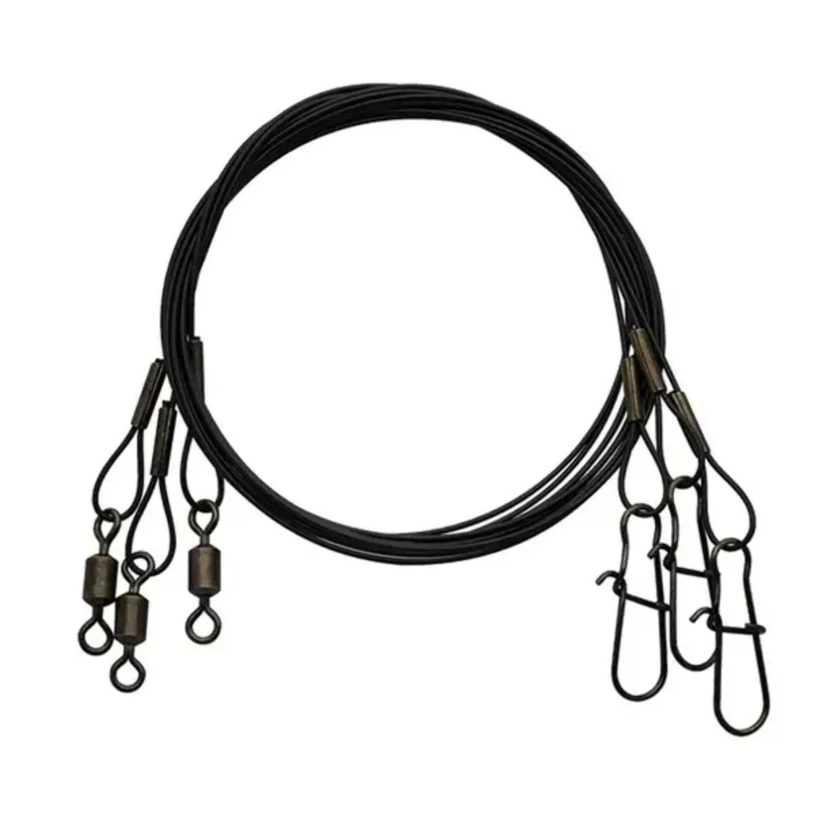 Eagle Claw EAGLE CLAW 12" BLACK LEADERS 45LB TEST 3 PACK