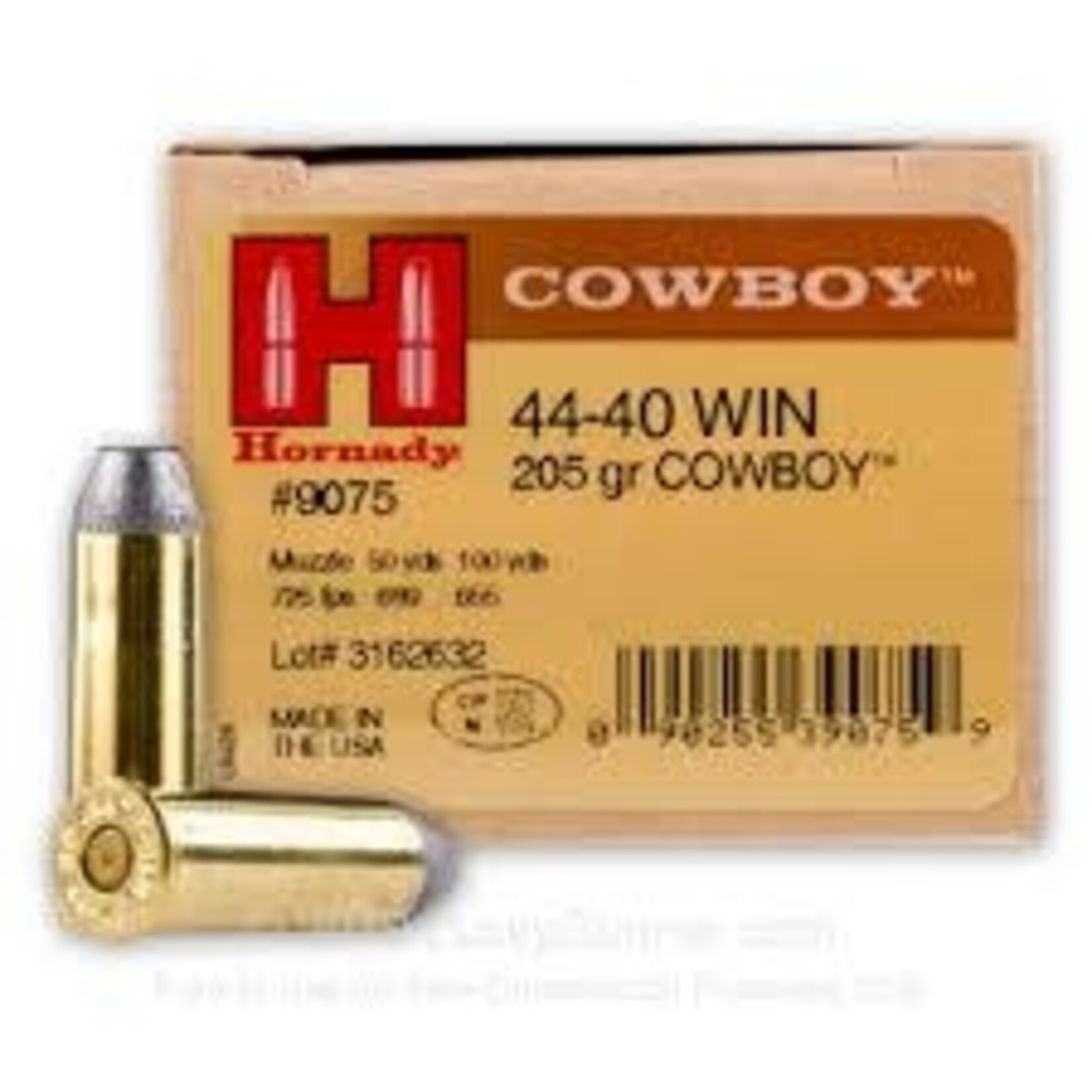 HORNADY HORNADY 44-40 WIN 205 GRAIN COWBOY FN 20 RNDS 9075