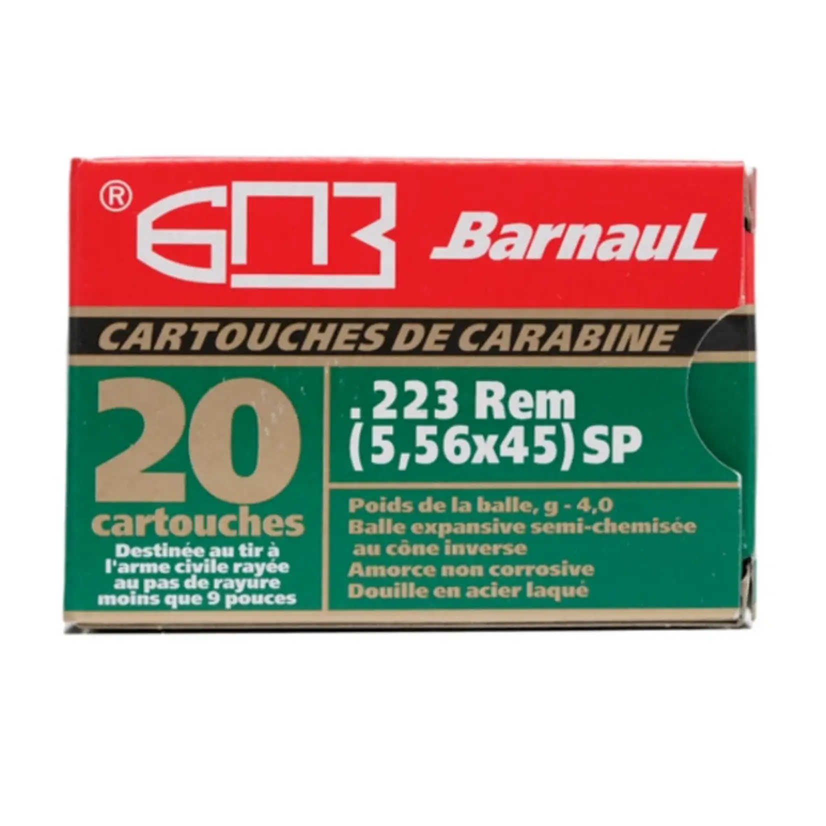 BARNAUL BARNAUL 223 REM 62 GRAIN SP STEEL CASE
