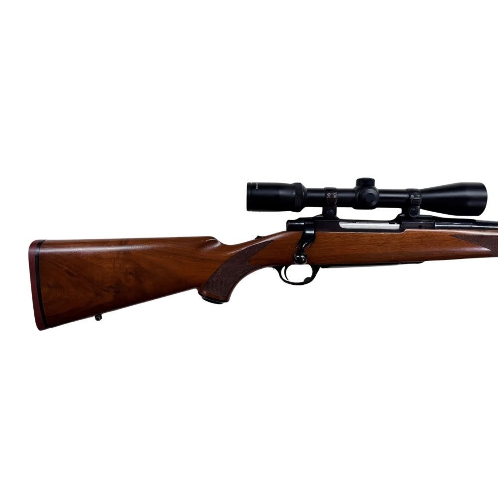 RUGER USED RUGER 338 WIN MAG M77 24" BARREL 3 RND 3-9X40 BURRIS SCOPE REAR SIGHT