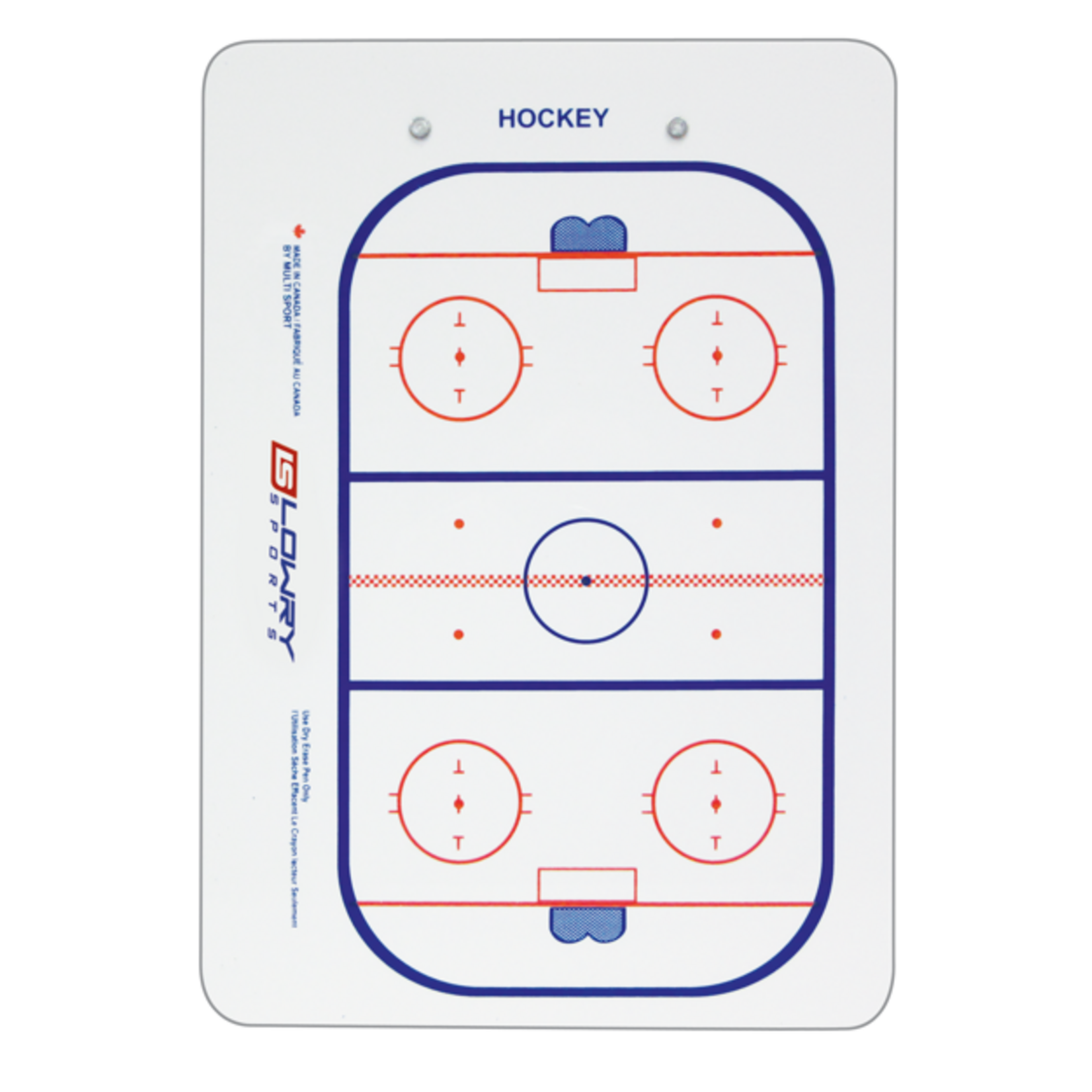 LOWRY HOCKEY COACH BOARD 10" X 14"