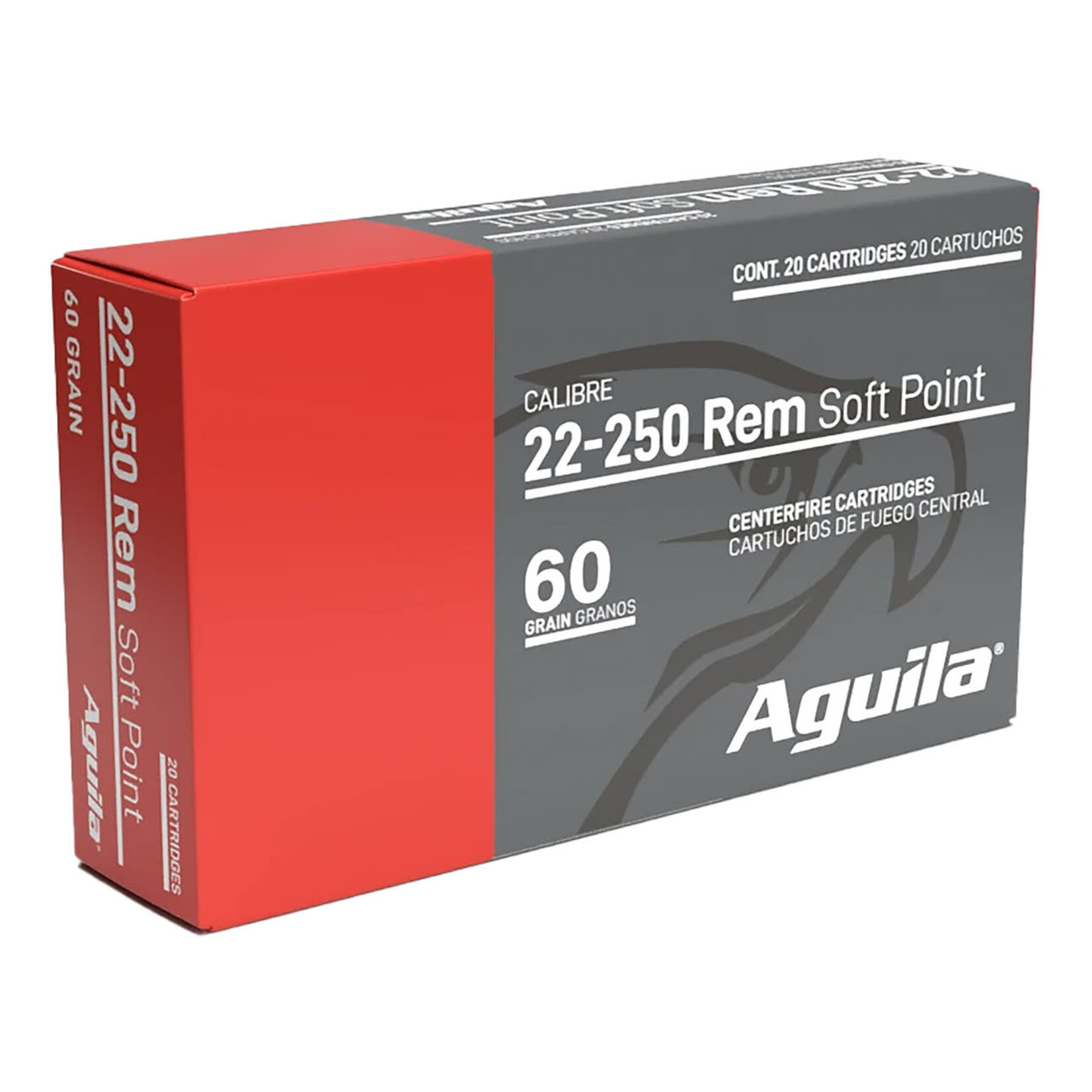 AGUILA AGUILA 22-250 REM INTERLOCK 60 GR SOFT POINT BY HORNADY