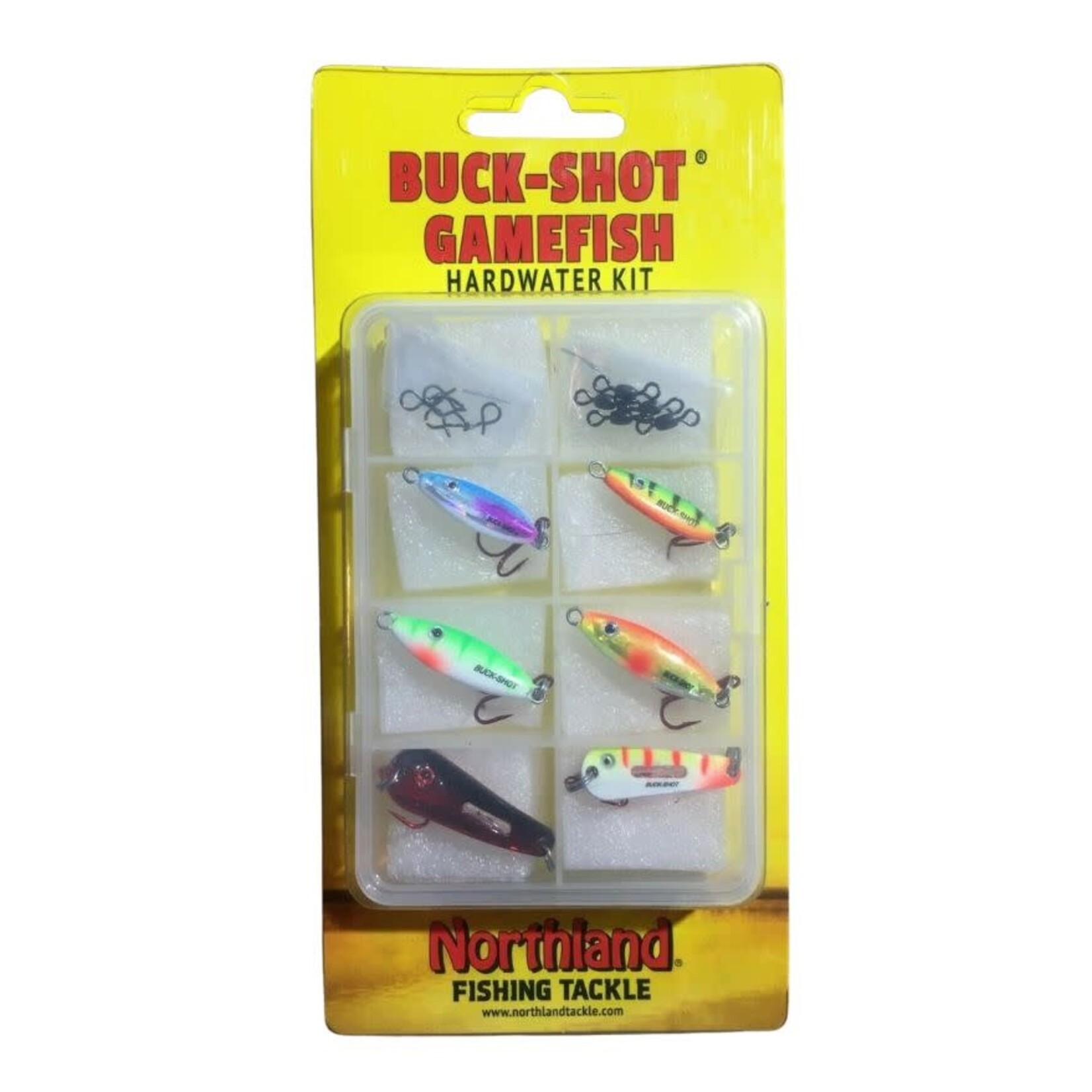 NORTHLAND FISHING TACKLE BUCKSHOT GAME FISH HARDWATER KIT 16 PC ASSORTED