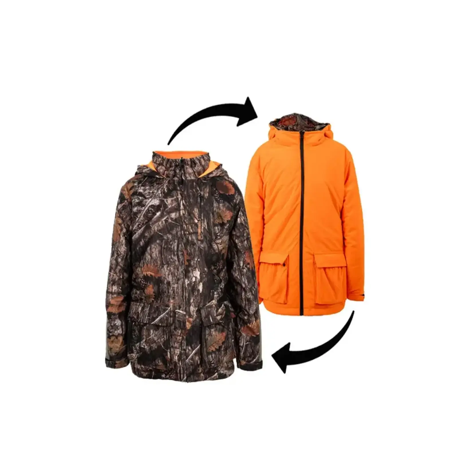 YUKON GEAR YUKON GEAR YOUTH REVERSIBLE PARKA CONCEAL CAMO TO BLAZE ORANGE