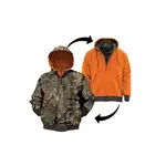 STAGHORN OUTFITTERS MEDIUM CANVAS HOODED REVERSIBLE JACKET MOSSY OAK