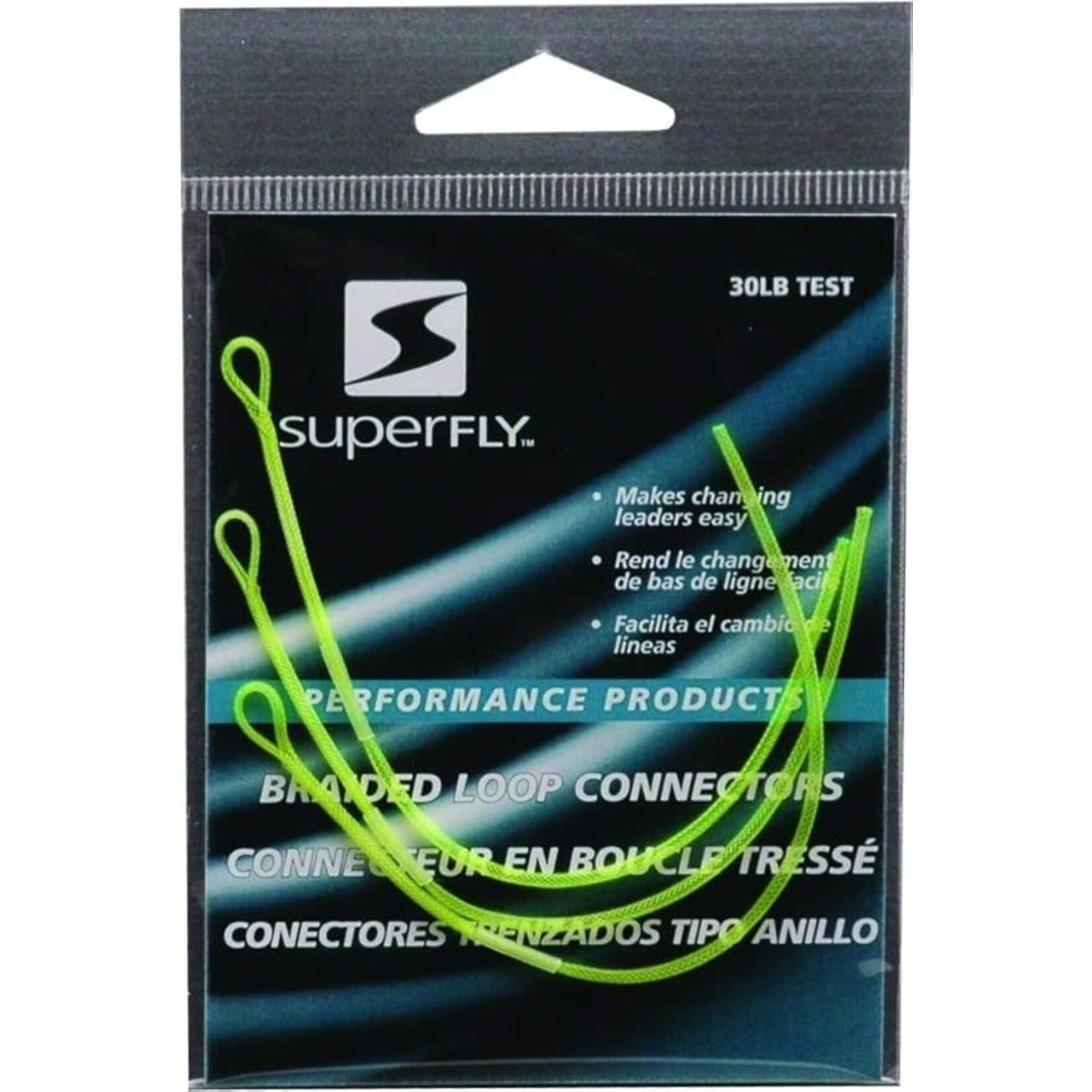 SUPERFLY BRAIDED LEADER LOOPS CONNECTORS CHART 30 LBS