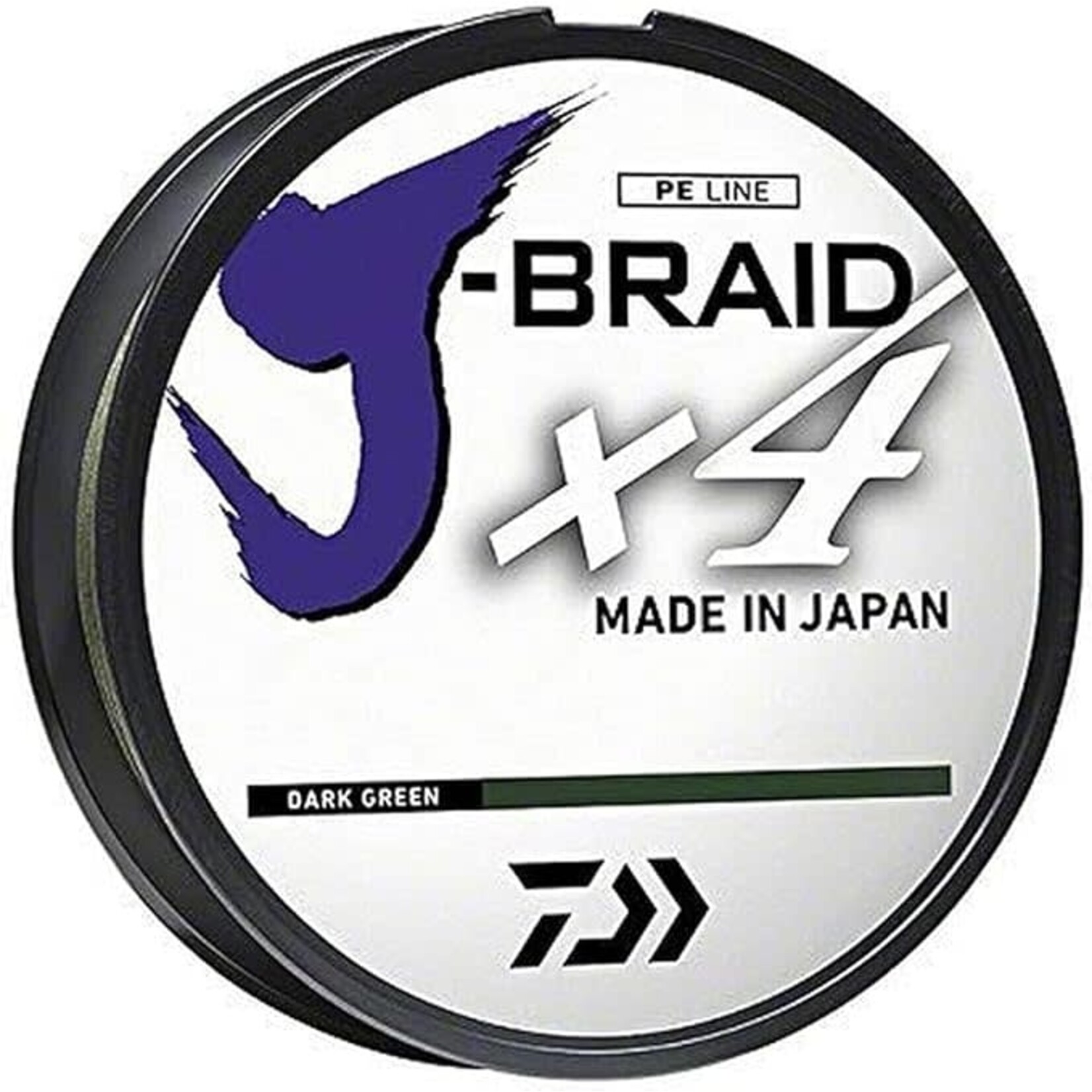 DAIWA J BRAID X4 4STRAND BRAIDED LINE 300 YRD DARK GREEN