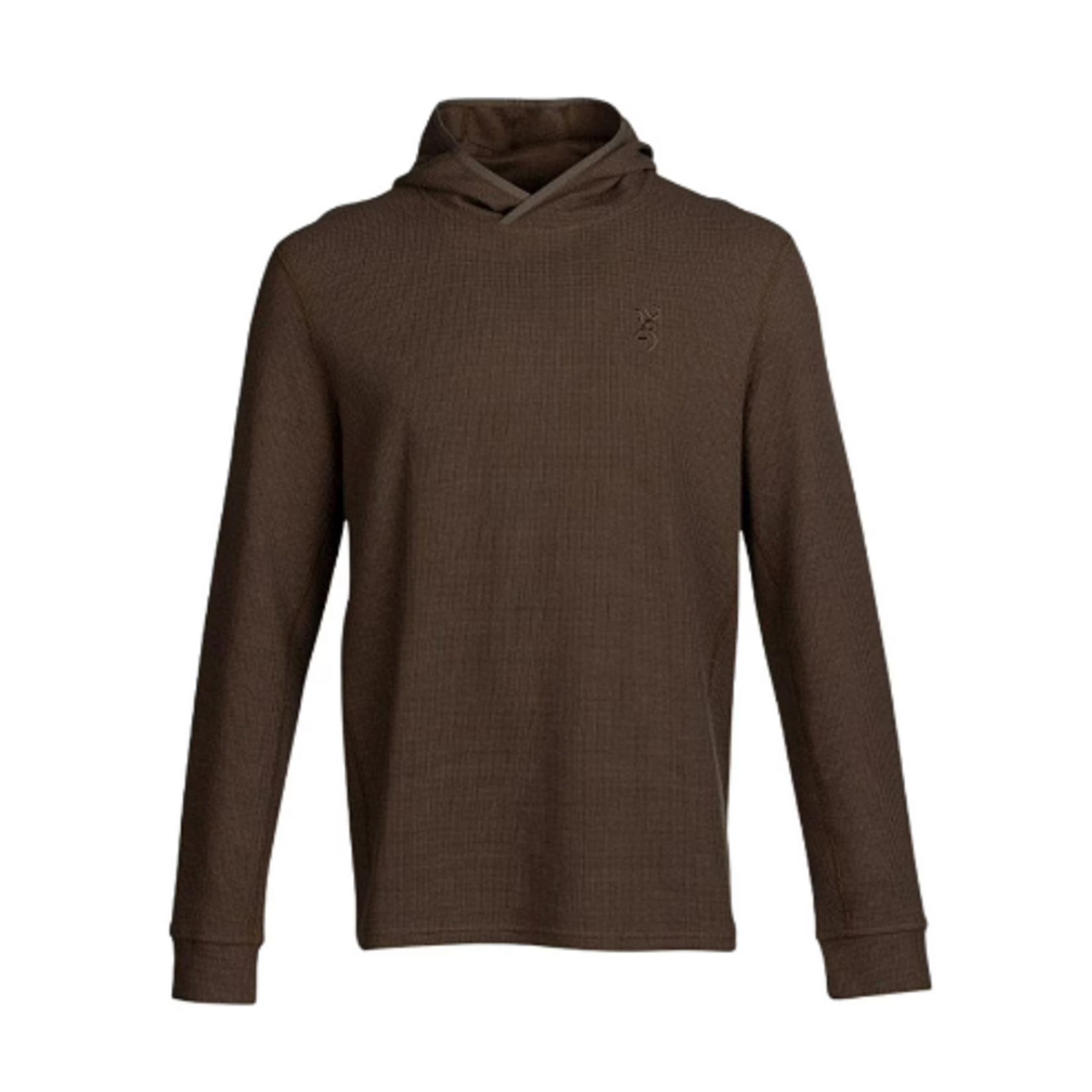 Browning BROWNING WAFFLE KNIT HOODED LONG SLEEVE BROWN LARGE