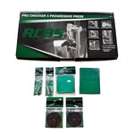 RCBS USED RCBS PRO CHUCKER 5 PROGRESSIVE PRESS WITH #43 AND #3 PLATES BULLET PULLER 2 PRIMER TRAYS COLLET 24 CAL AND 30 CAL (NEW IN BOX)