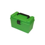 CASE-GARD MTM DELUXE 50 ROUND MAGNUM AMMO CASE WITH BULLET TIP PROTECTION GREEN