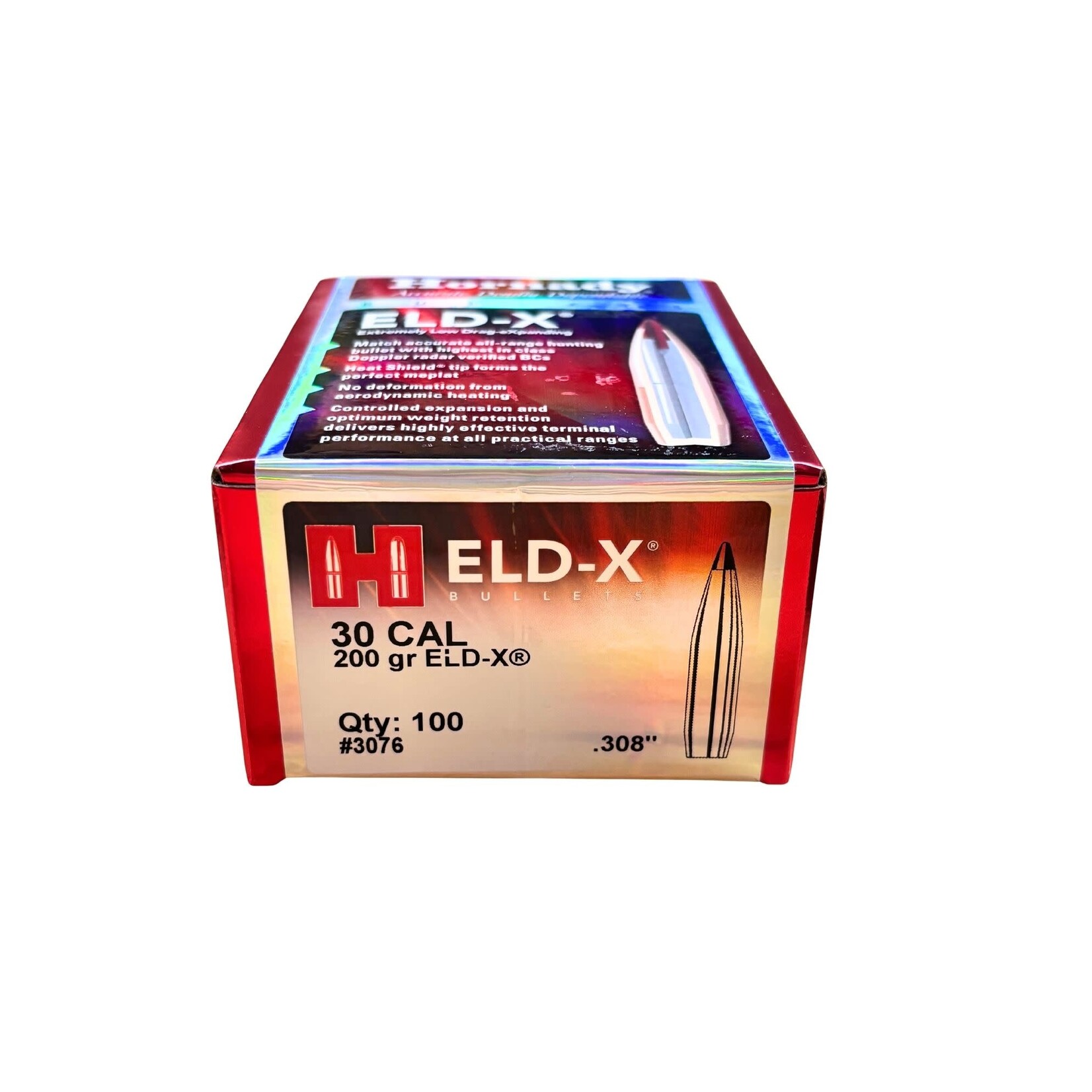 HORNADY HORNADY 30 CAL BULLETS 308 ELD-X 200 GR 100 QTY