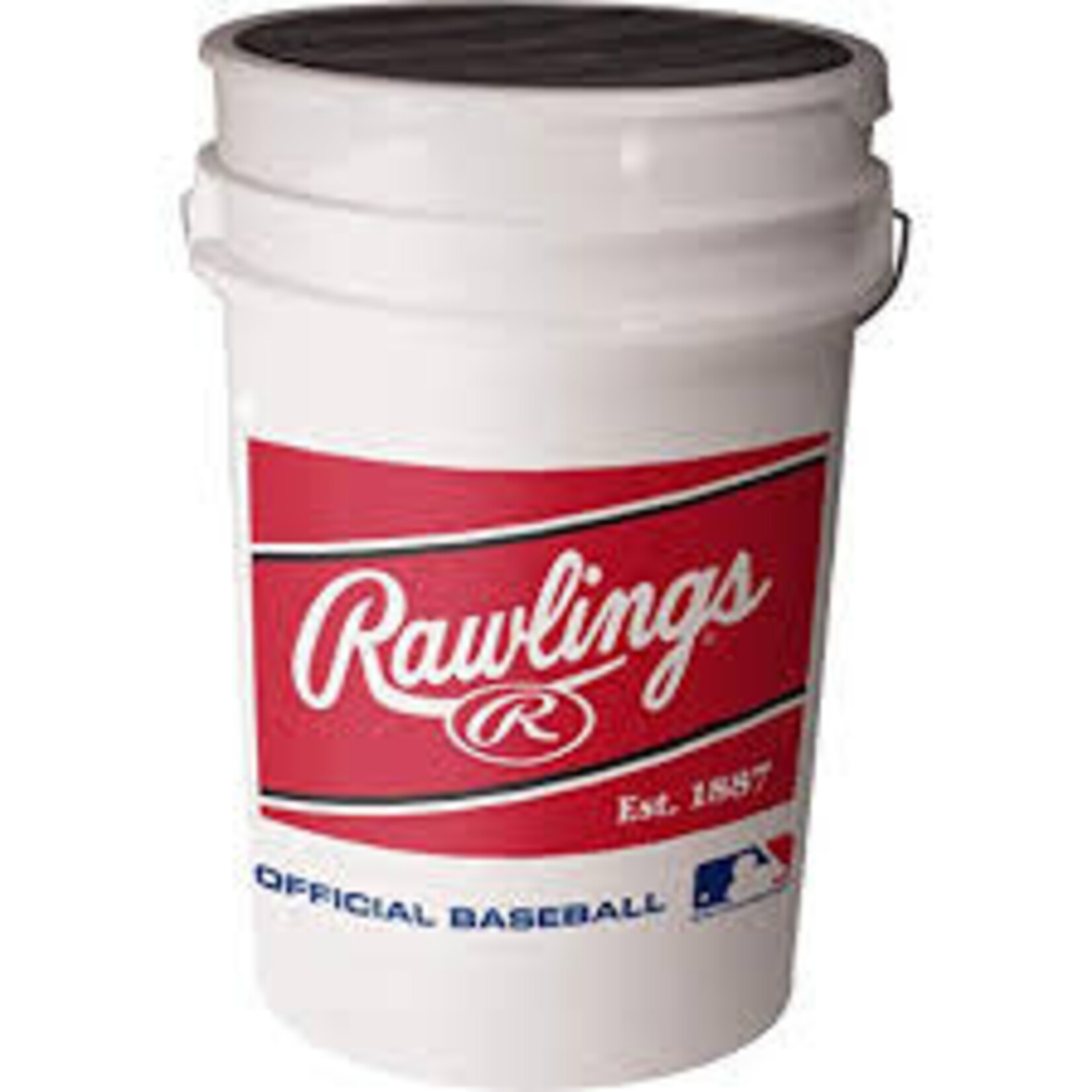 RAWLINGS RAWLINGS BALL BUCKET WHITE WITH PADDED LID 6 GAL