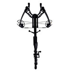 USED PSE TAC 15 CROSSBOW WITH SOFT CASE 5 BOLTS 3 FIELD TIPS INTERNAL CRANK BIPOD AND 3-12 ACCUSHOT SCOPE SPARE CABLE AND CRANK ROPE