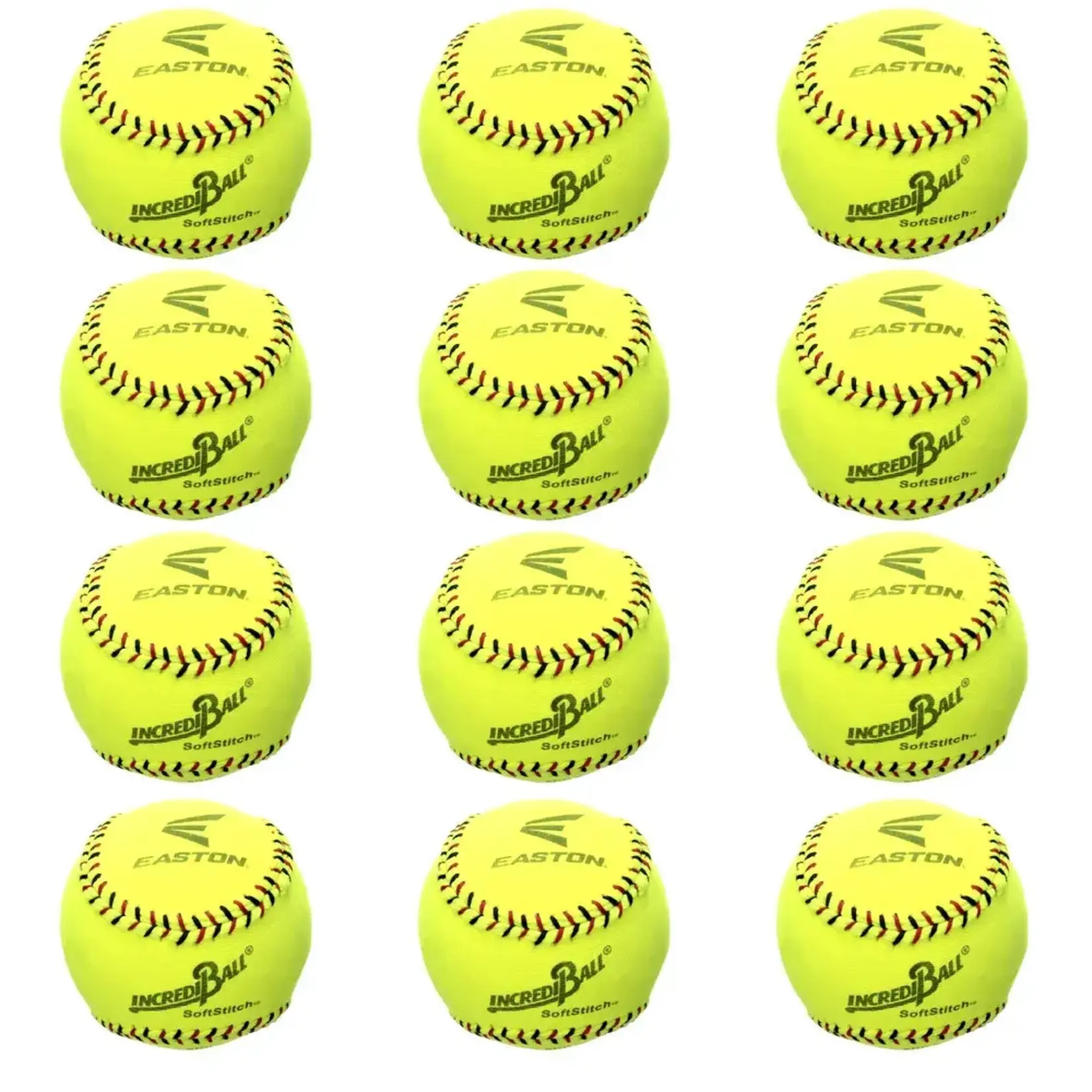 RAWLINGS RAWLINGS 11" INCREDIBALL SOFTSTITCH  SOFTBALL  12 PACK