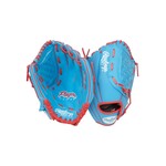 RAWLINGS RAWLINGS PLAYER SERIES 10.5 INCH GLOVE- RIGHT SKY BLUE/RED