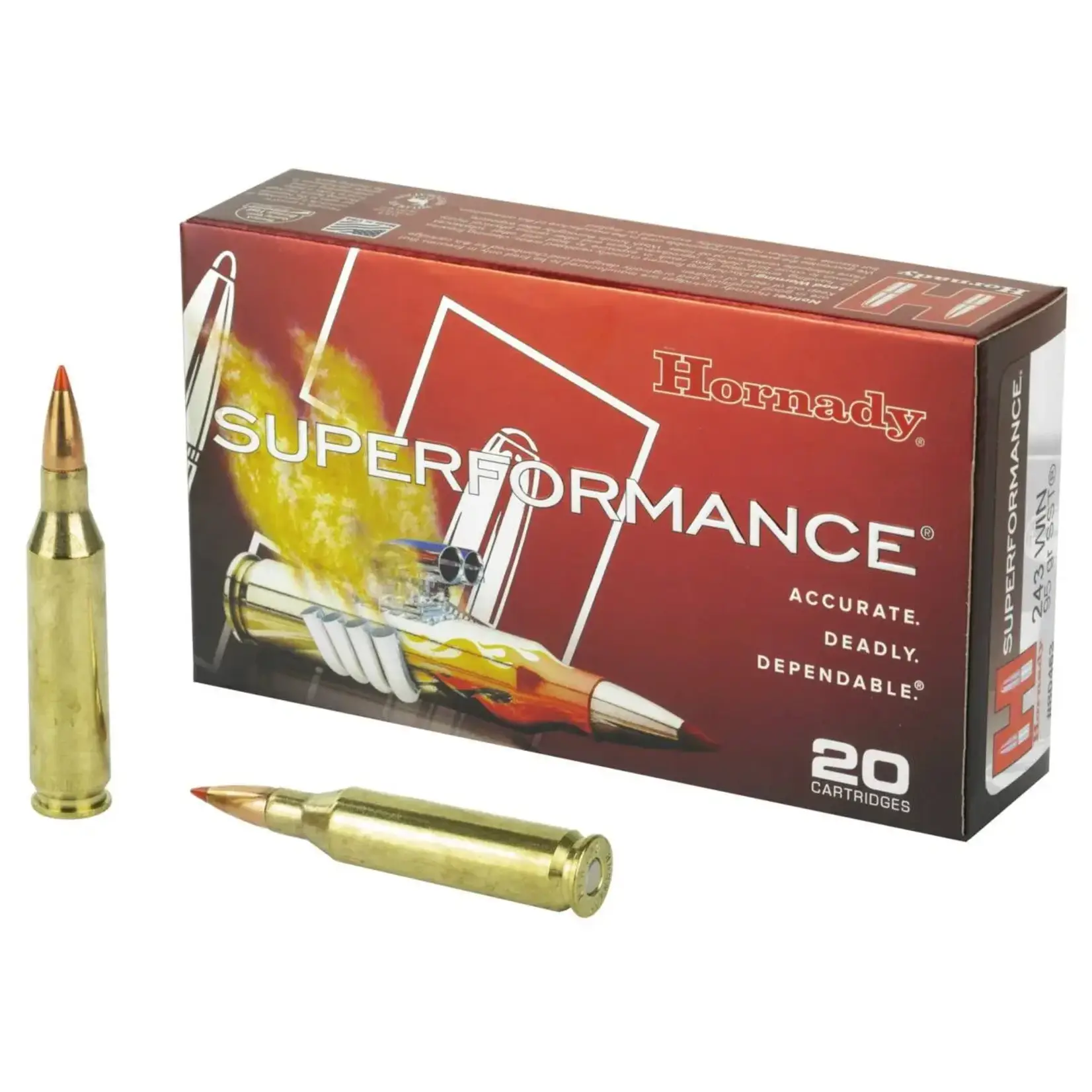 HORNADY HORNADY 243 WIN 95 GRAIN SST SUPERFORMANCE 20 RDS
