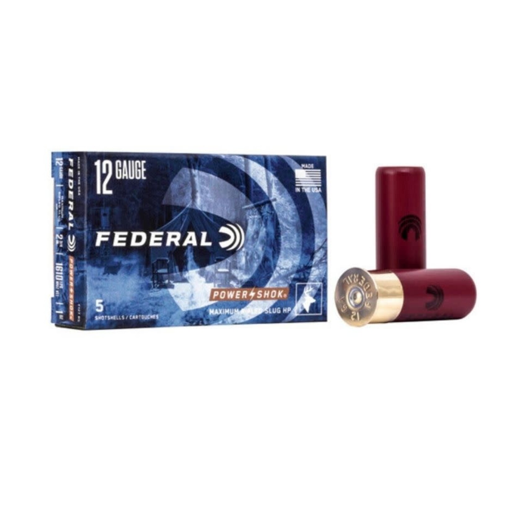 FEDERAL FEDERAL 12 GAUGE 2 3/4" 1OZ 1610 FPS MAX RIFLED SLUG HP