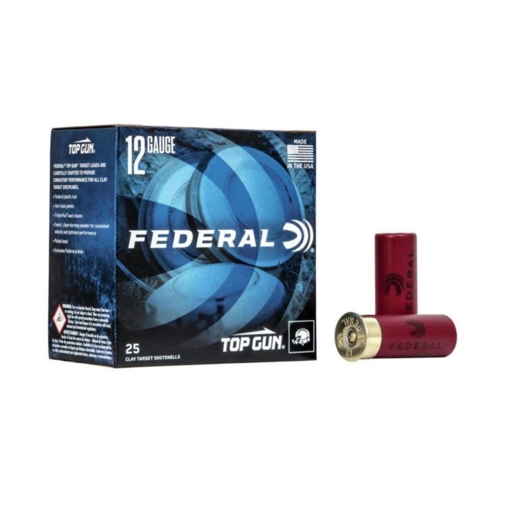 FEDERAL FEDERAL 12 GA TARGET LOAD 2 3/4 1200 FPS TOP GUN 1 1/8OZ  7.5 SHOT 25 RNDS