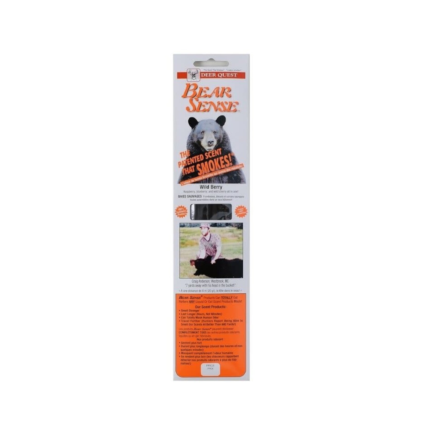 DEER QUEST DEER QUEST BEAR SENSE WILD BERRY SMOKE STICKS 6 PK