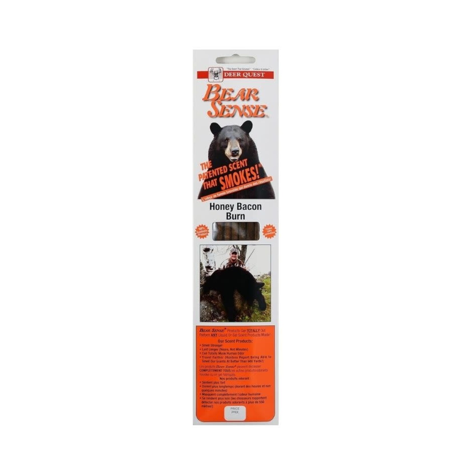 DEER QUEST DEER QUEST BEAR SENSE SMOKE STICKS HONEY BACON BURN 6 PK