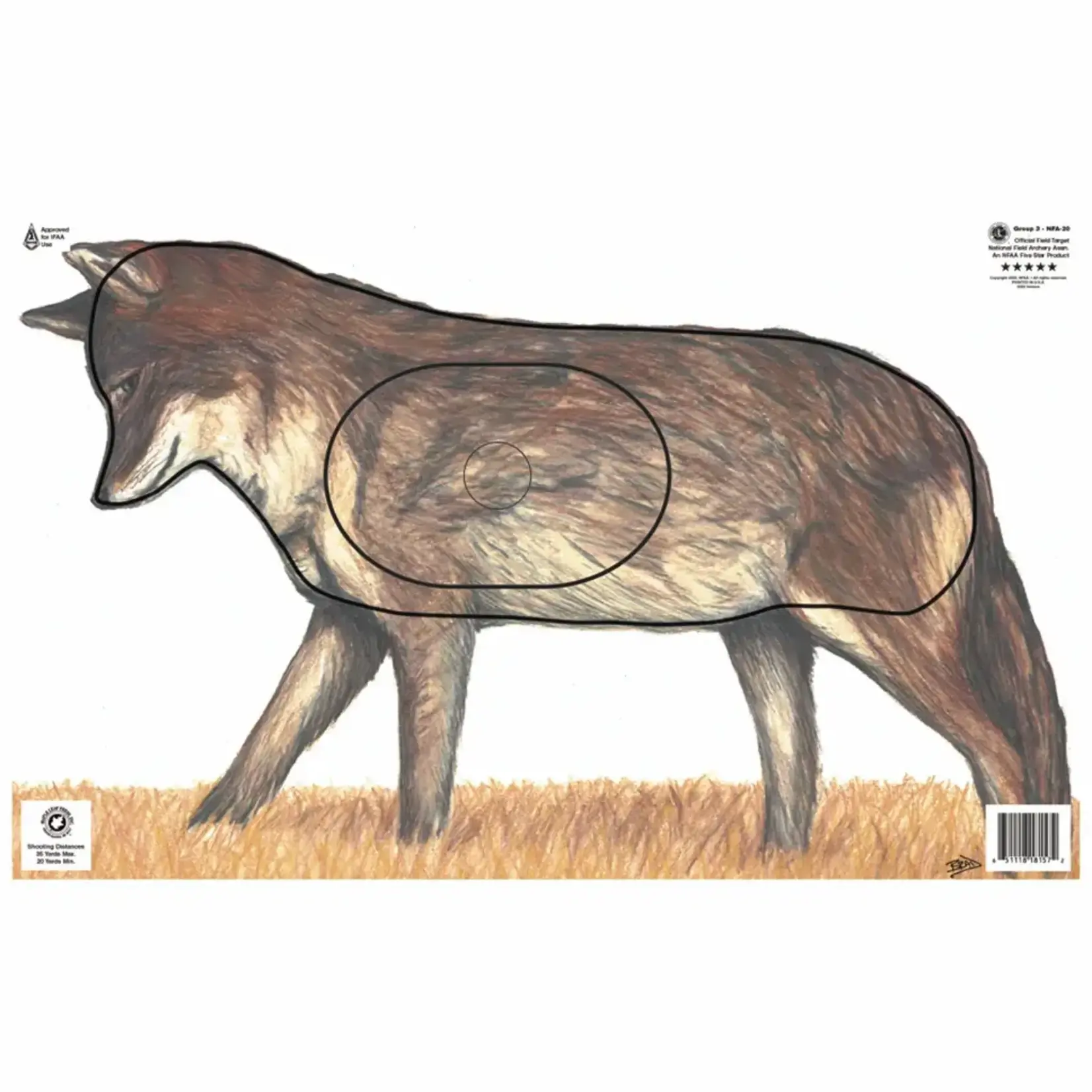 MAPLE LEAF PRESS NFAA GROUP 3 COYOTE TARGET FACE 14.25" X 22.5"
